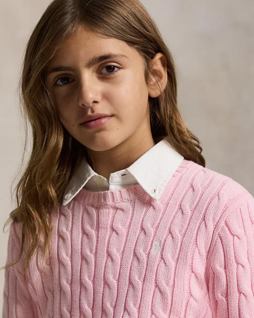 Maglia in cotone a trecce 313901316 010 POLO RALPH LAUREN 