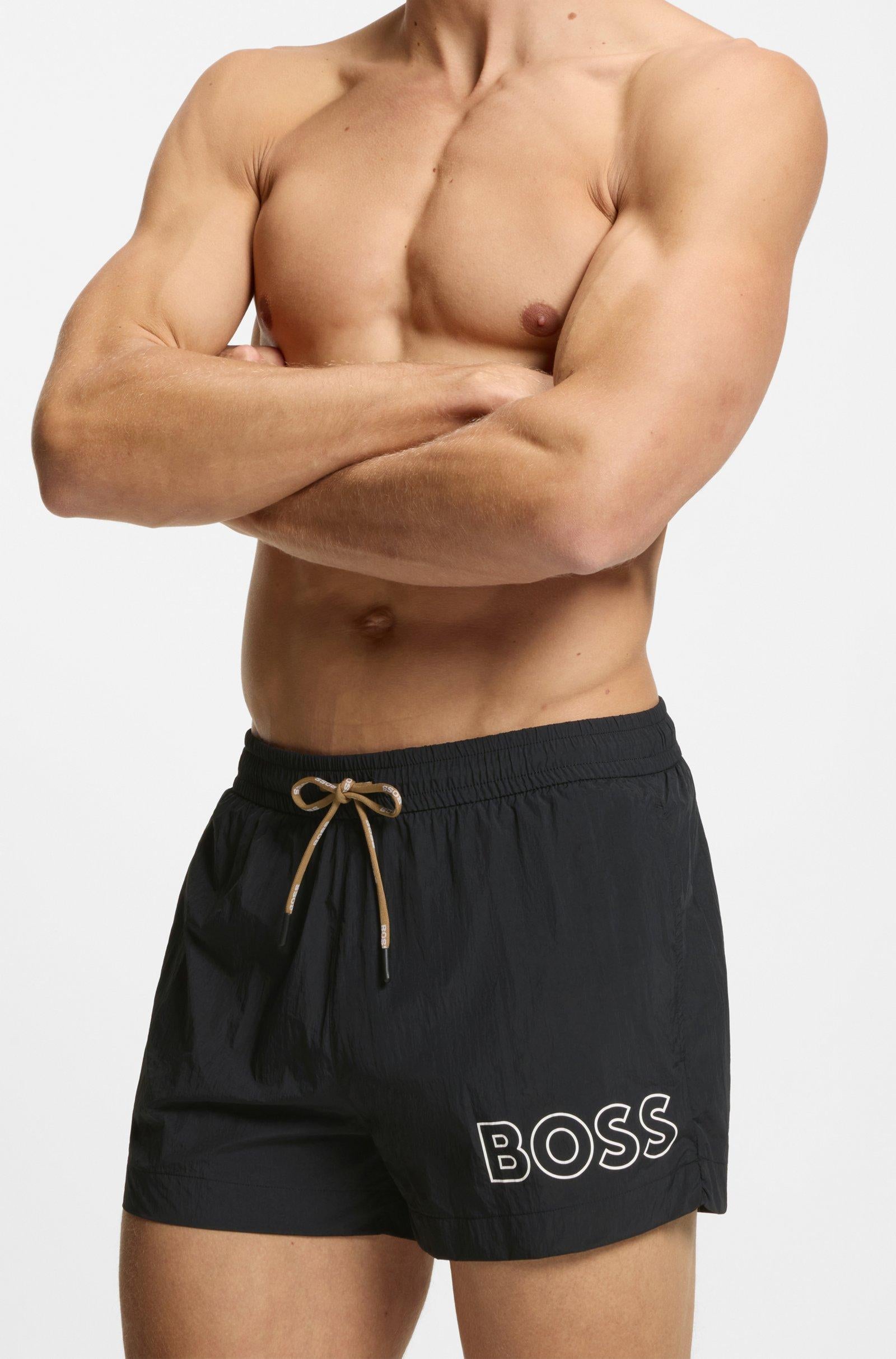 Boxer da mare con logo stampato a contorno 50469280 005 BOSS 