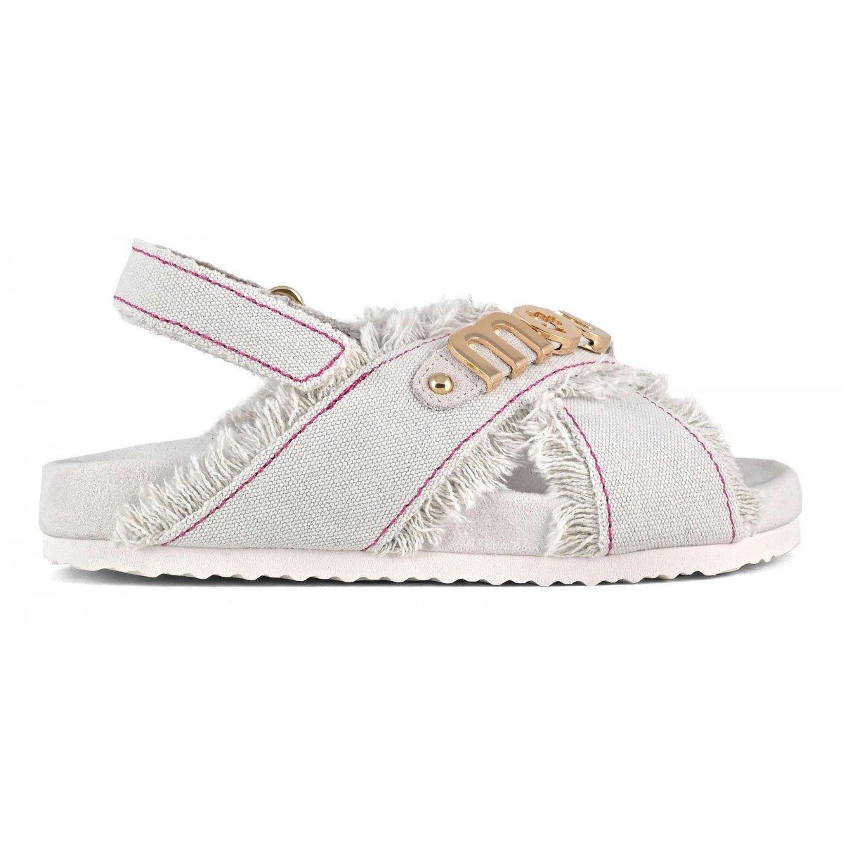 Bio sandal kid recycled canvas MUSK631002K RWBEI MOU 