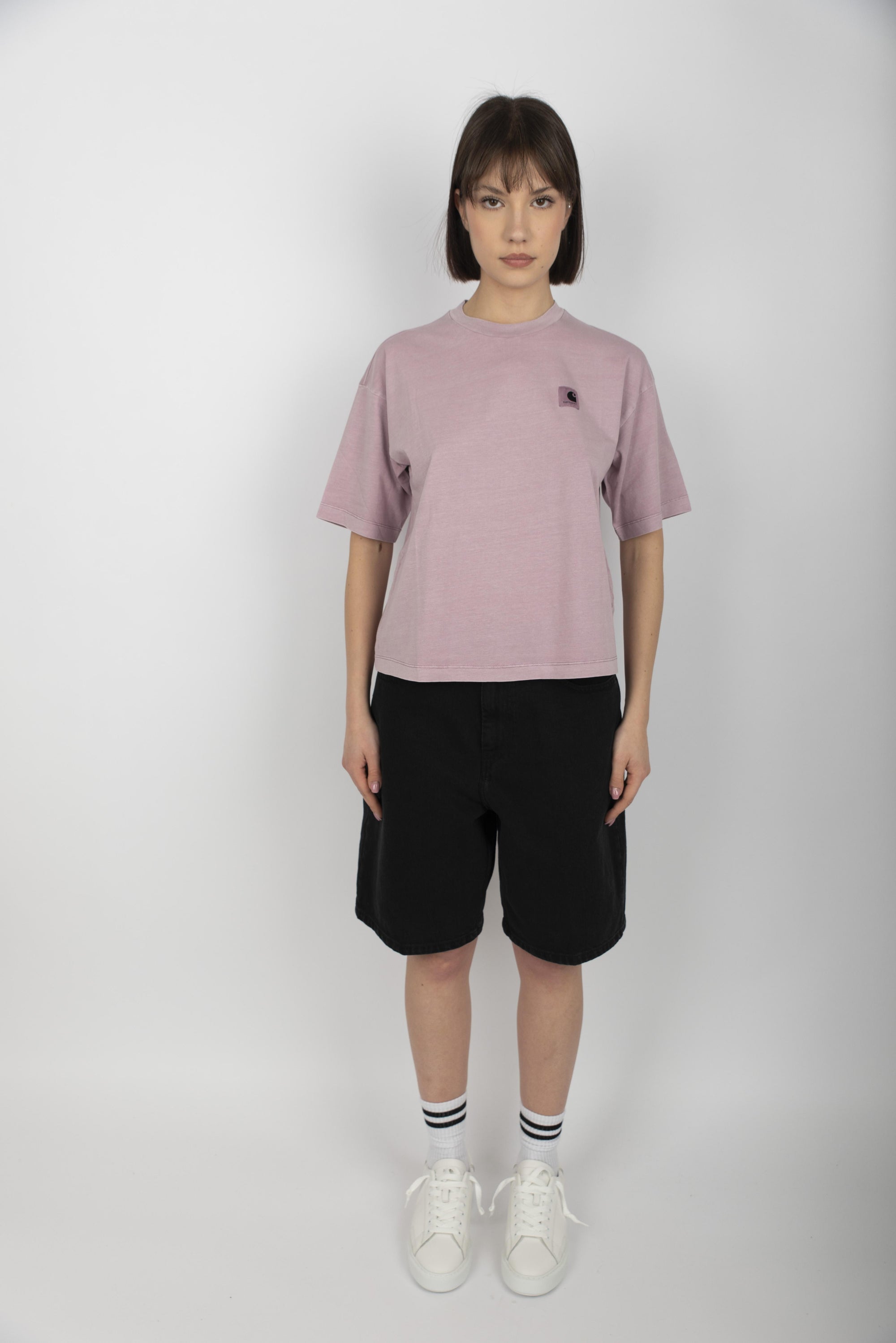 T-shirt Women's S/S Nelson hortensia garment dyed I033051 2P8GD CARHARTT WIP 