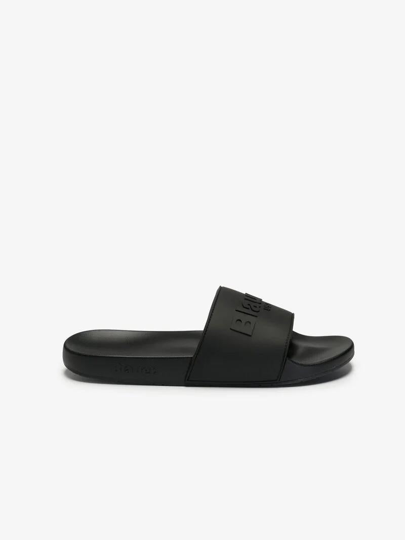 Jasper03 puc beach slipper S6JASPER03PUC BLK BLAUER SHOES 