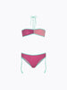 Bikini Bambina F**K Top con Slip Fisso Viola