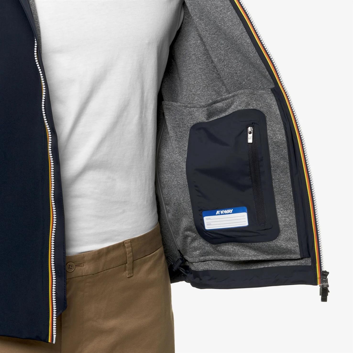 Giacca corta urbana da uomo blu con protezione impermeabile K5123GW K89 K-WAY 