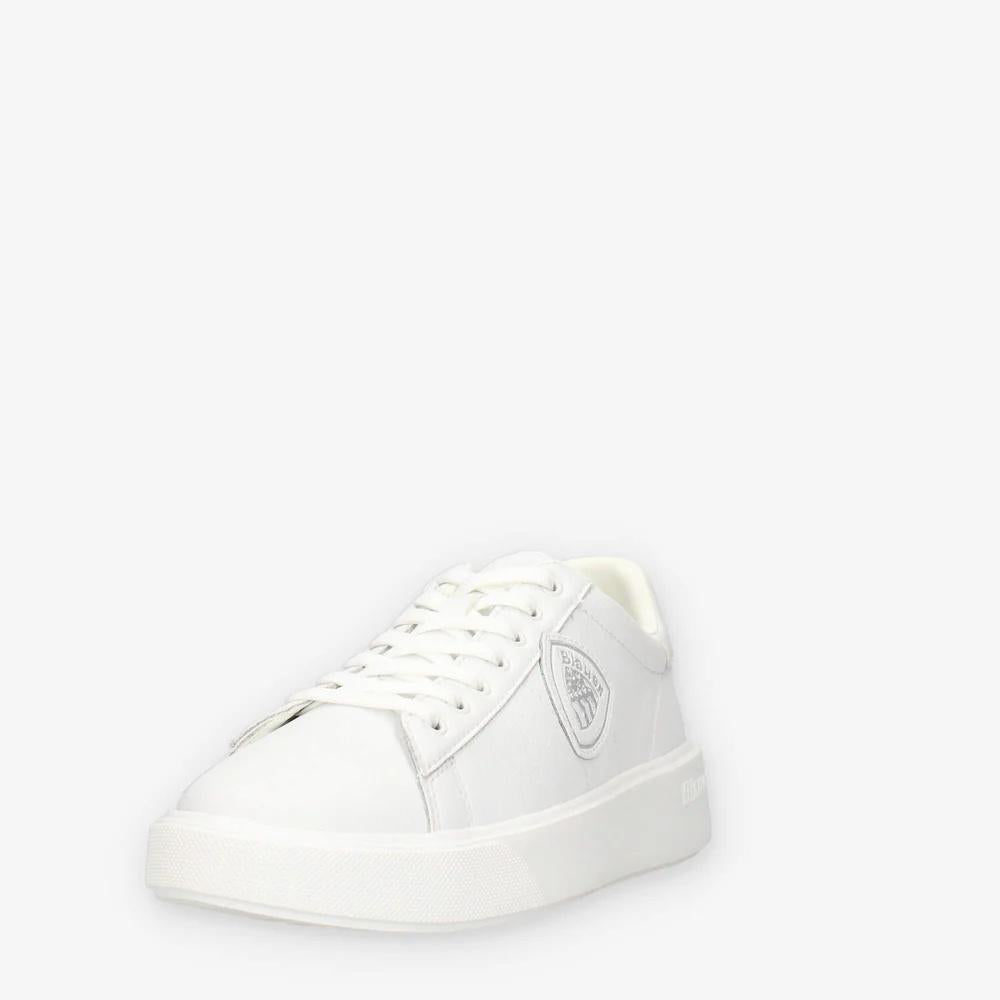 Scarpe uomo in pelle BUCK01LEA WHI BLAUER SHOES 
