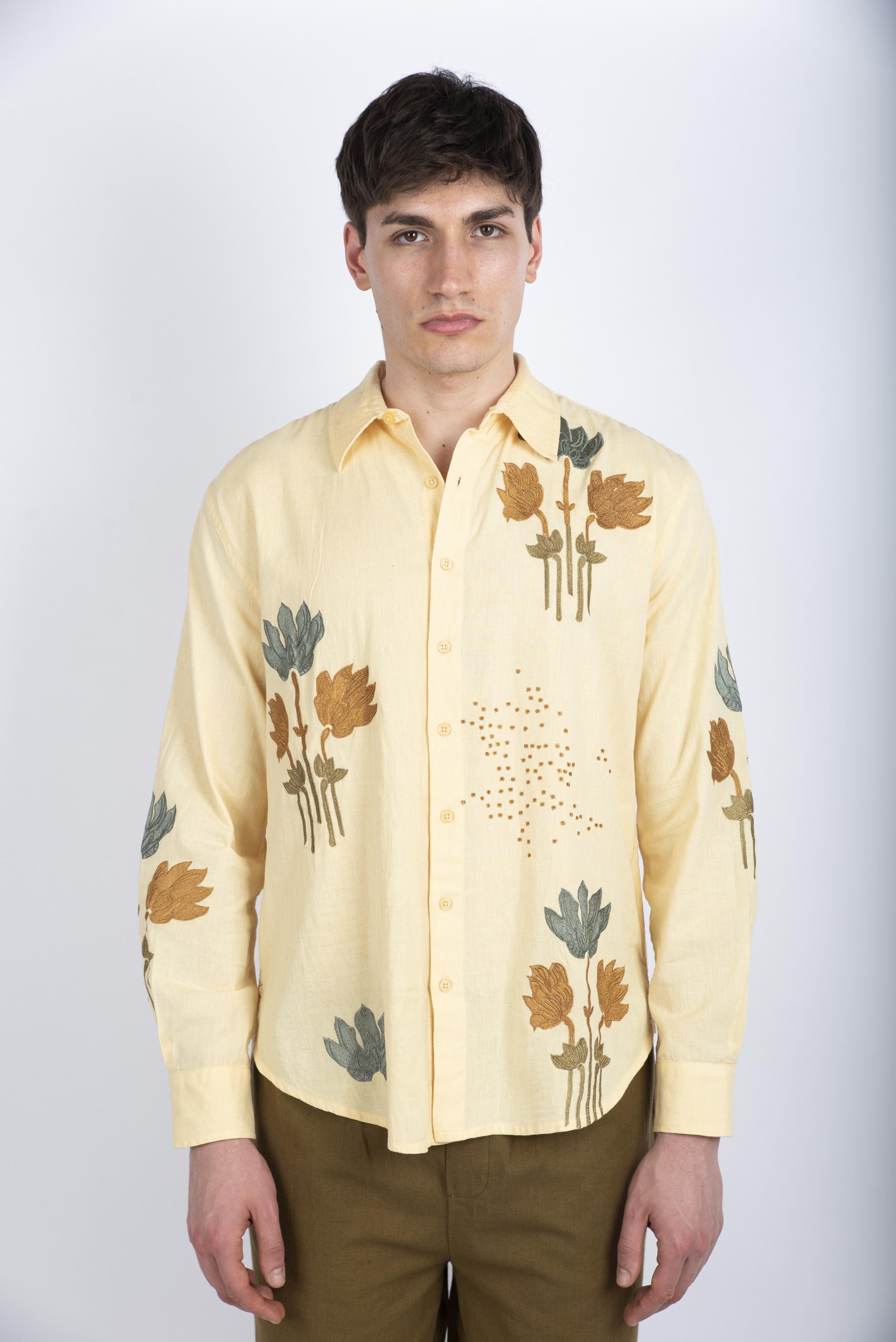 Camicia con ricami Amaranto Uomo B6D0019 DU201M AMARANTO 