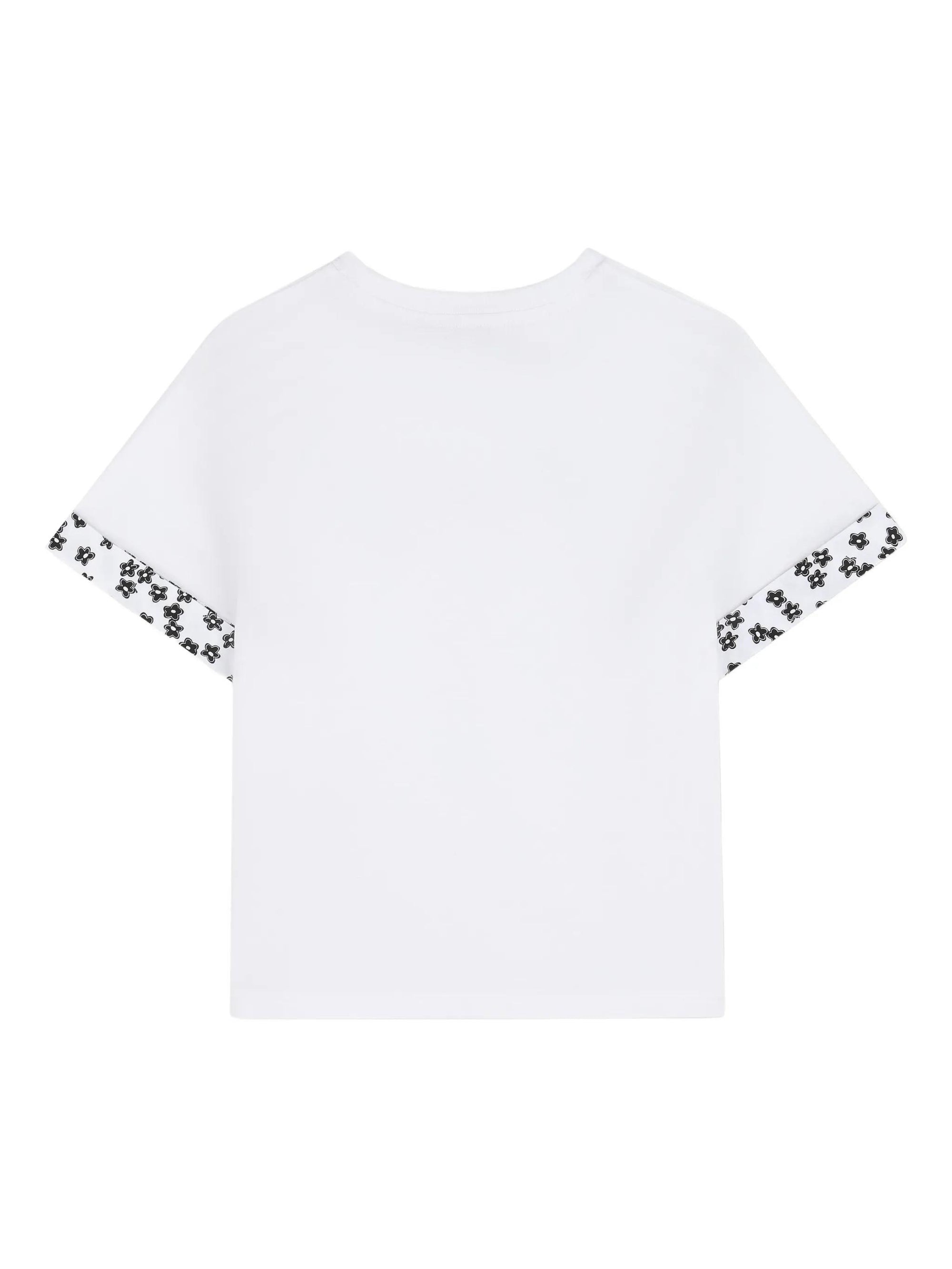 T-shirt con bordo floreale W60741 10PA MARC JACOBS 