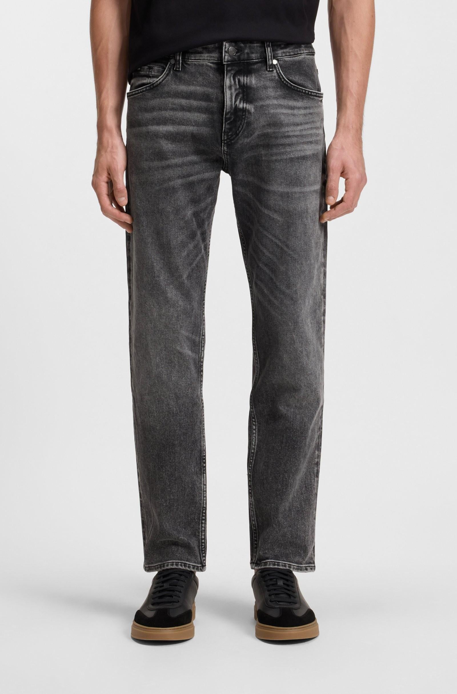 Jeans Maine regular fit in comodo denim elasticizzato grigio 50549809 009 BOSS 
