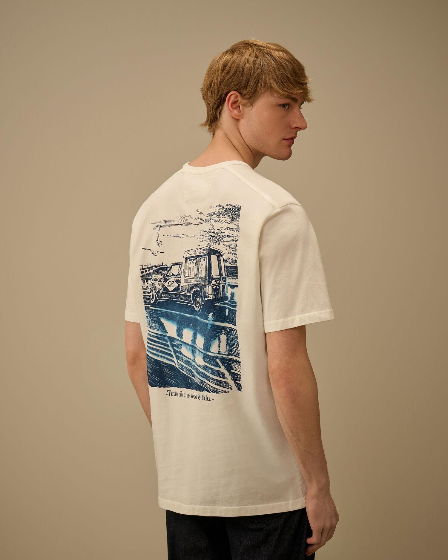 Compact 20/1 Jersey Short Sleeve Logo T-Shirt 20CMTS267A 103 C.P. COMPANY 