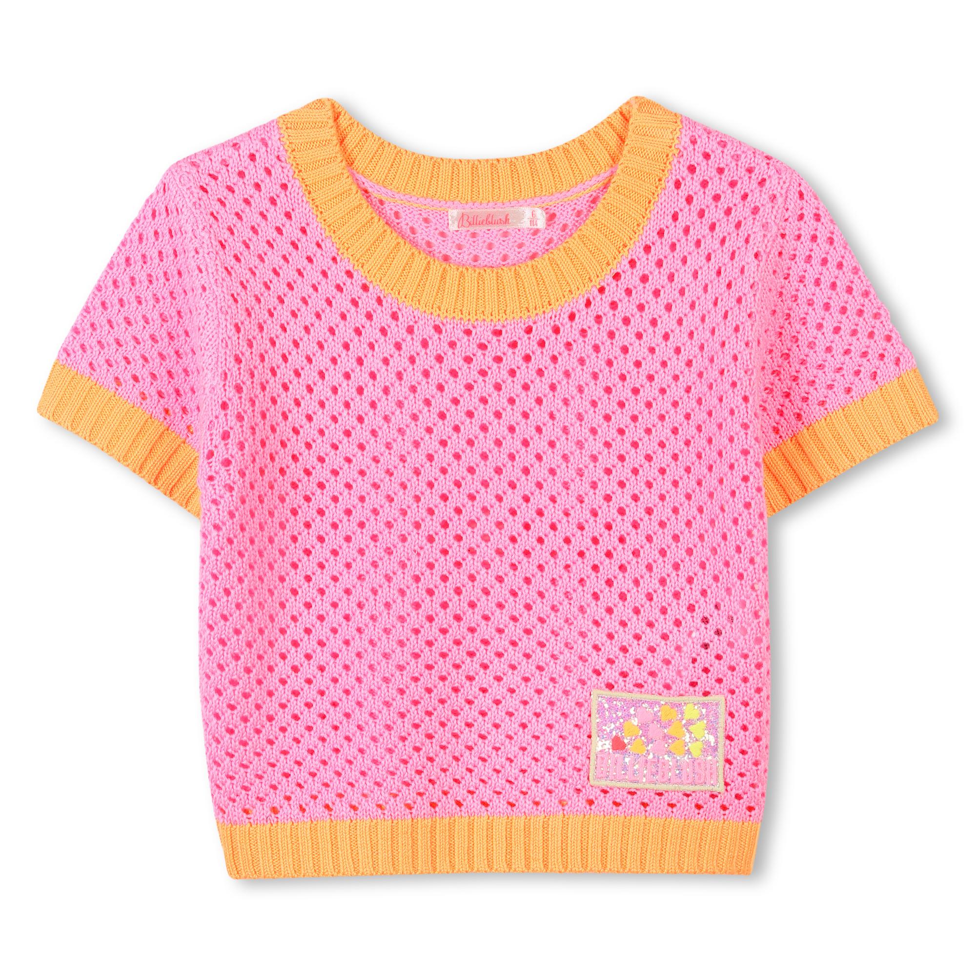 T-shirt traforata U21071 462 BILLIEBLUSH 