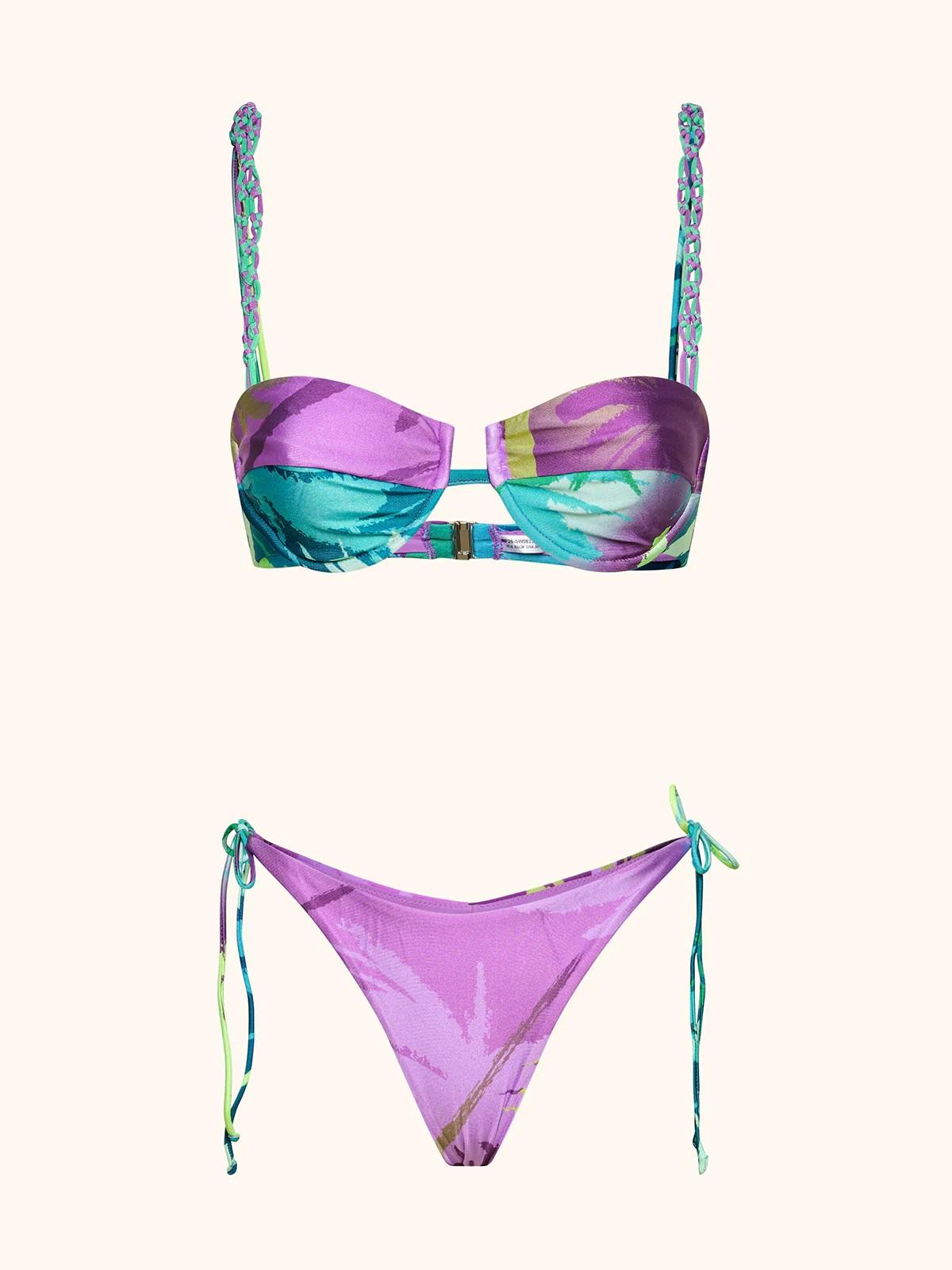 Bikini donna reggiseno con ferretto e slip americano regolabile fantasia MF26SW0823X 50 ME FUI 