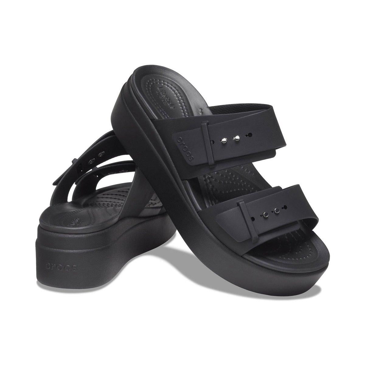 Brooklyn Sandal Low Wedge Donna Black CR207431 BLK CROCS 