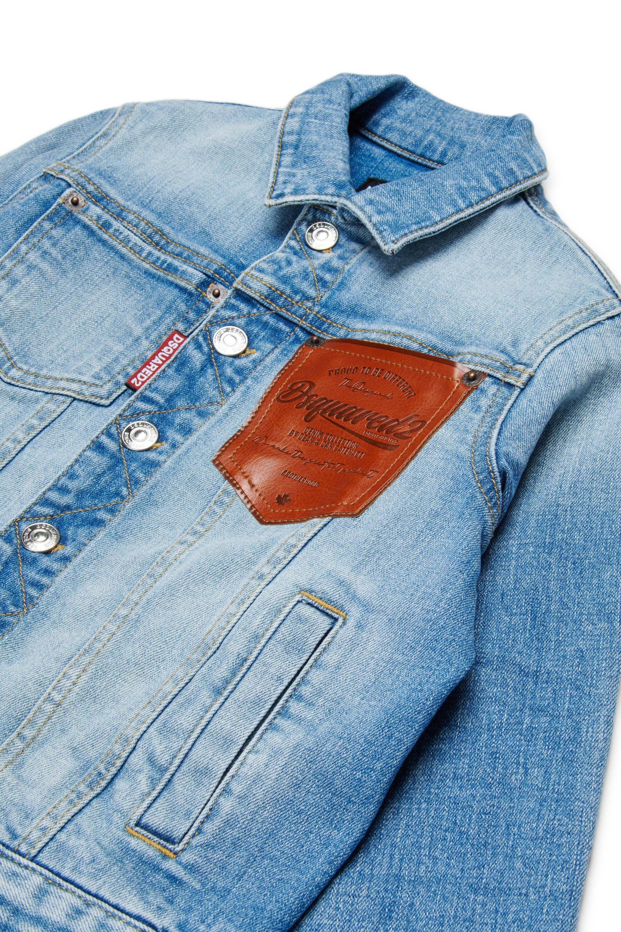 Giacca denim con logo stampato DQ3240D0AF3 DQ01 DSQUARED2 