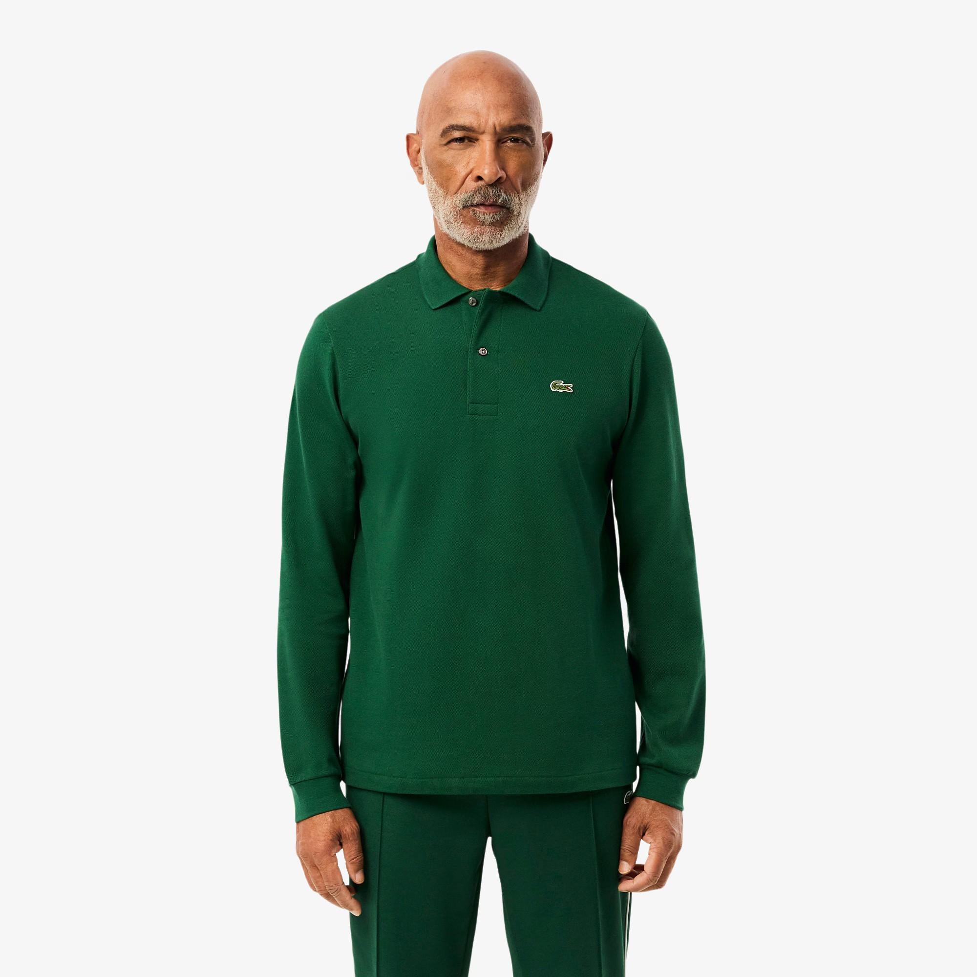 Polo a maniche lunghe in piquet di cotone L1312 132 LACOSTE 