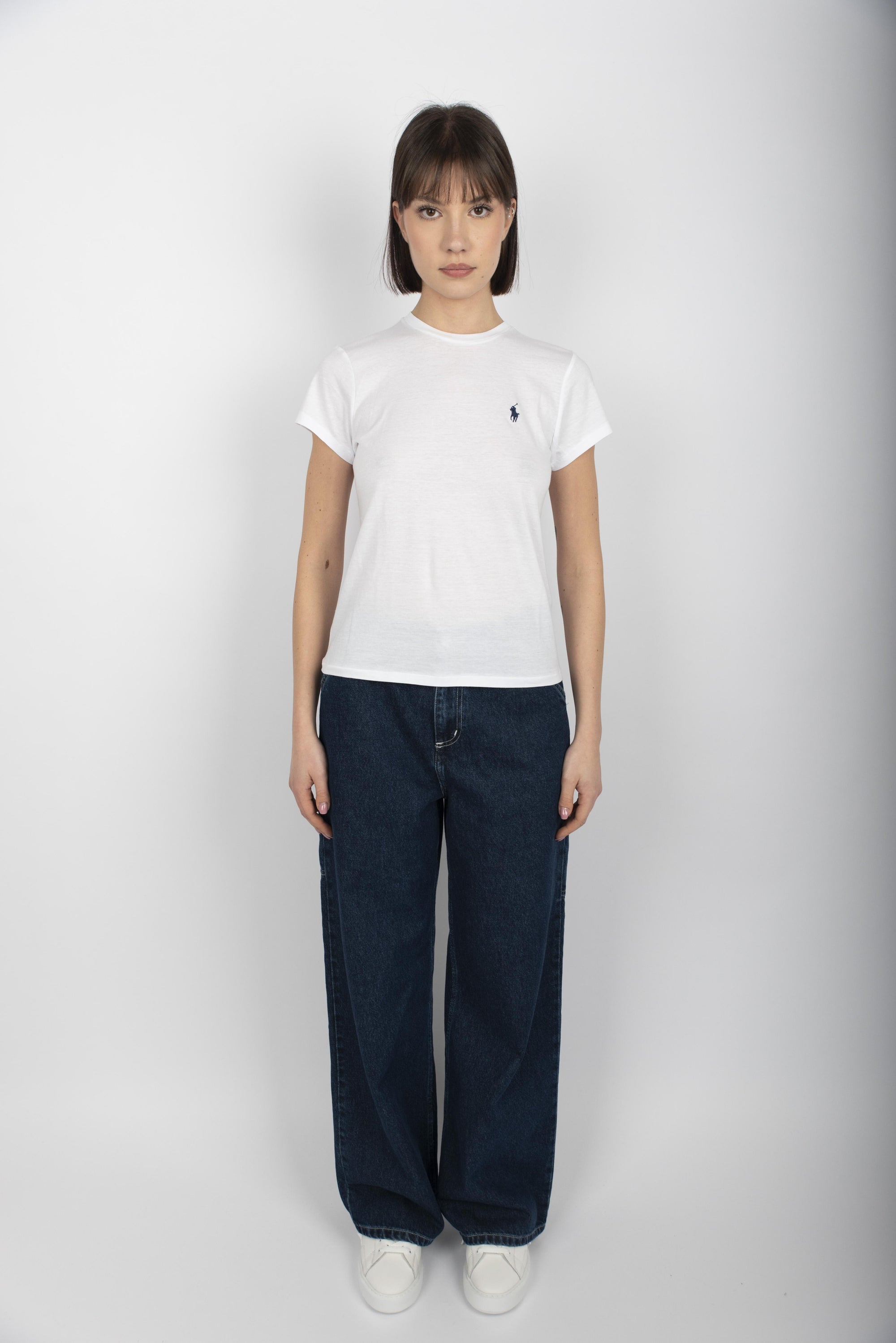 Maglia a girocollo in jersey di cotone white 211898698 005 POLO RALPH LAUREN 