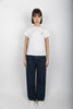 Maglia a girocollo in jersey di cotone white
