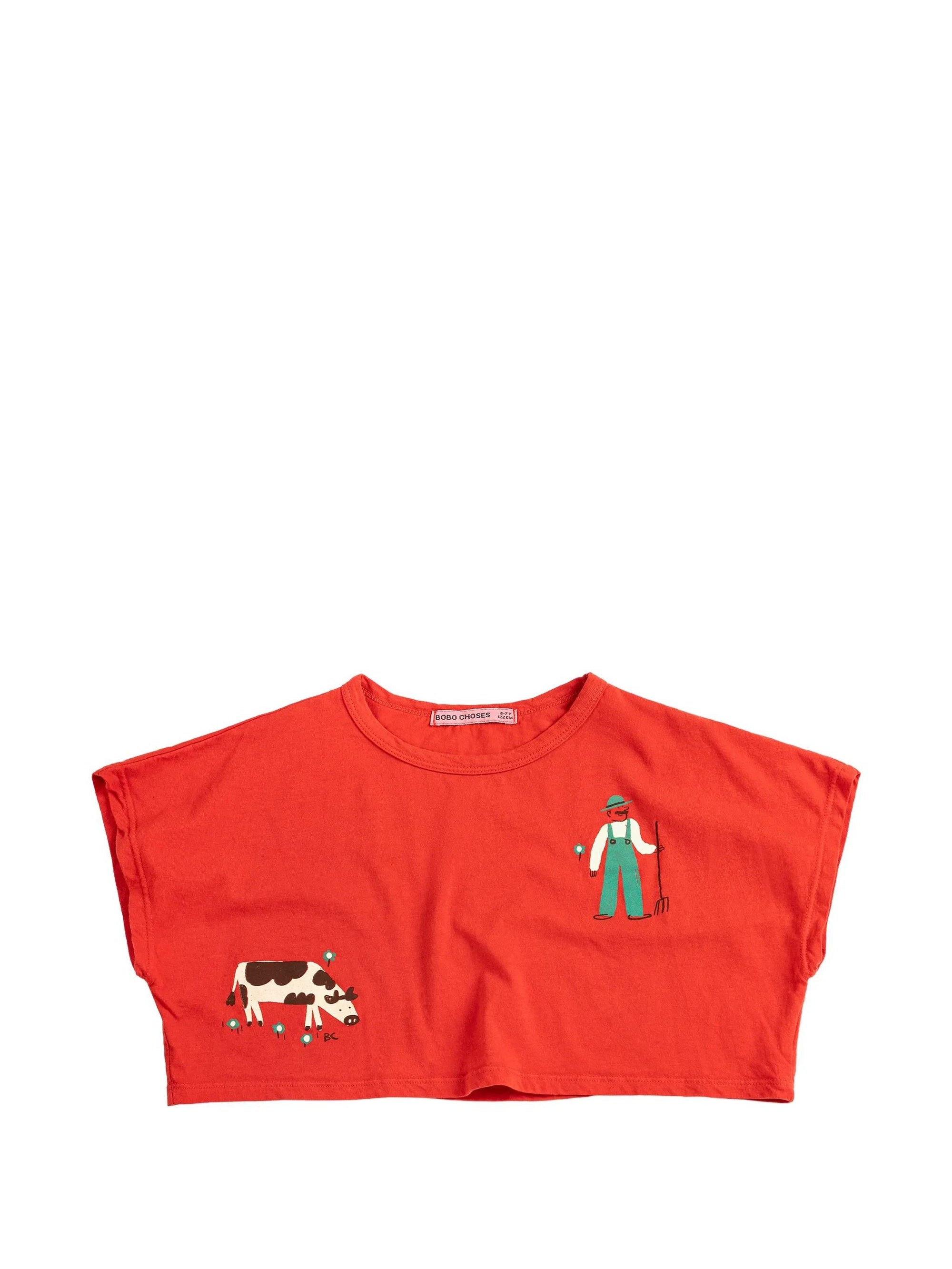 T-shirt farm adventure con stampa B126AC024 611 BOBO CHOSES 