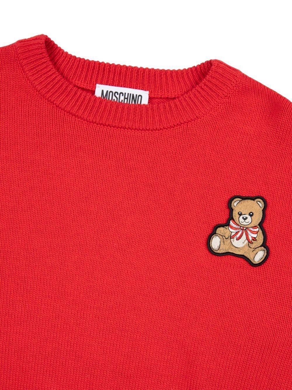 Maglione con motivo Teddy Bear HDW029LHE66 50109A MOSCHINO KID 