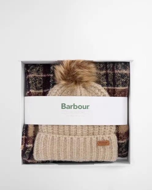 Set regalo berretto e sciarpa tartan Saltburn LGS0077 PI12 BARBOUR 