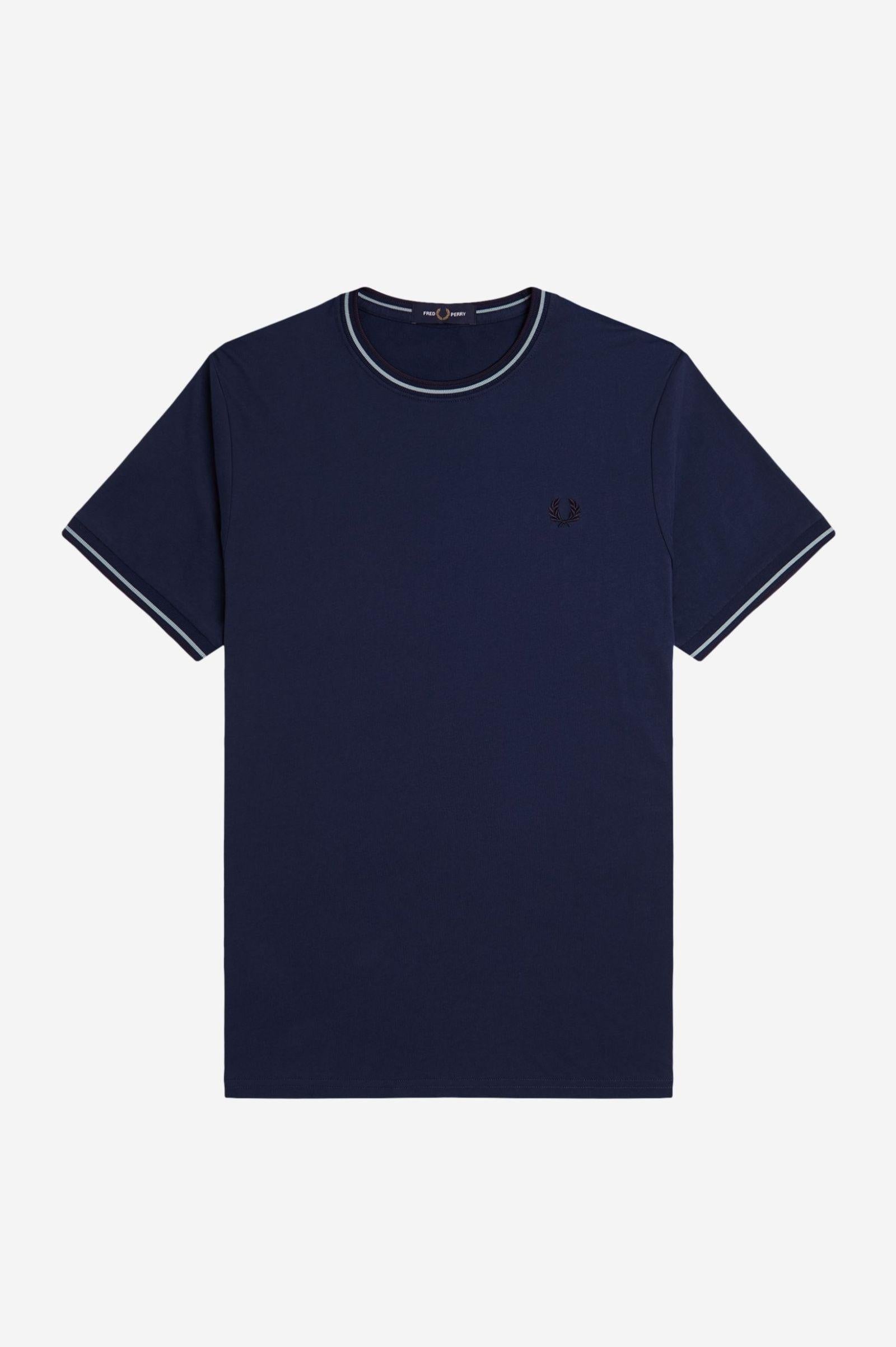 T-shirt con doppia riga M158854 Y21 FRED PERRY 