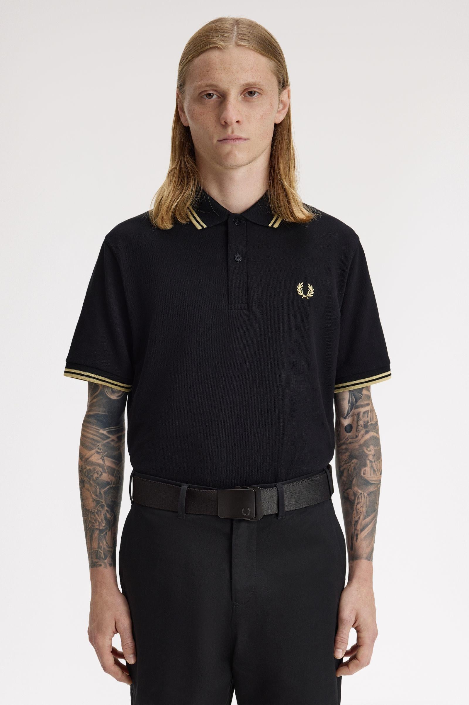 Cintura a fettuccia tinta unita BT224858 102 FRED PERRY ACCESSORIES 