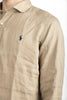 Camicia in lino Custom Fit beige costiero