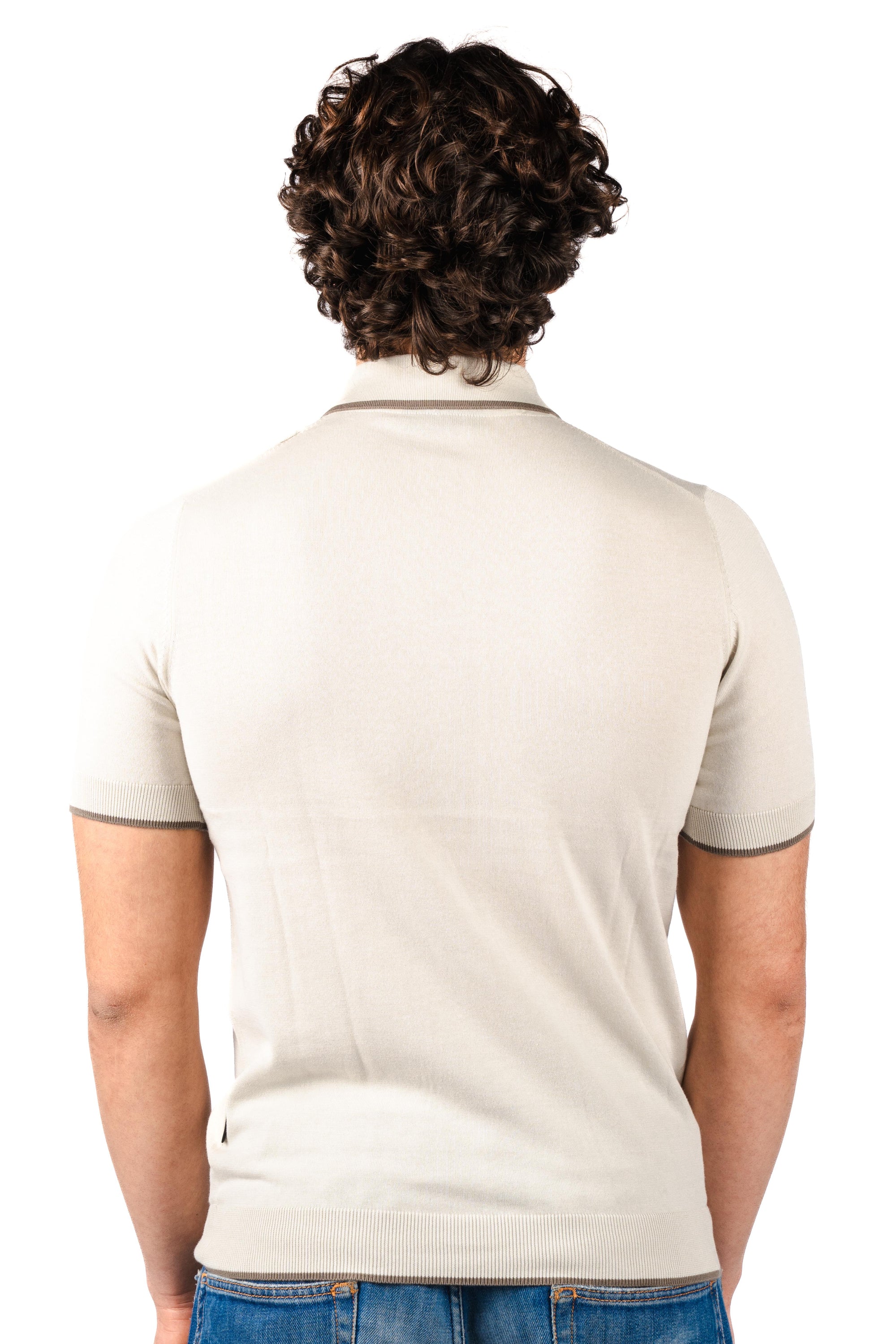 Polo con dettagli a contrasto R5012M261 CHALK REFRIGUE 