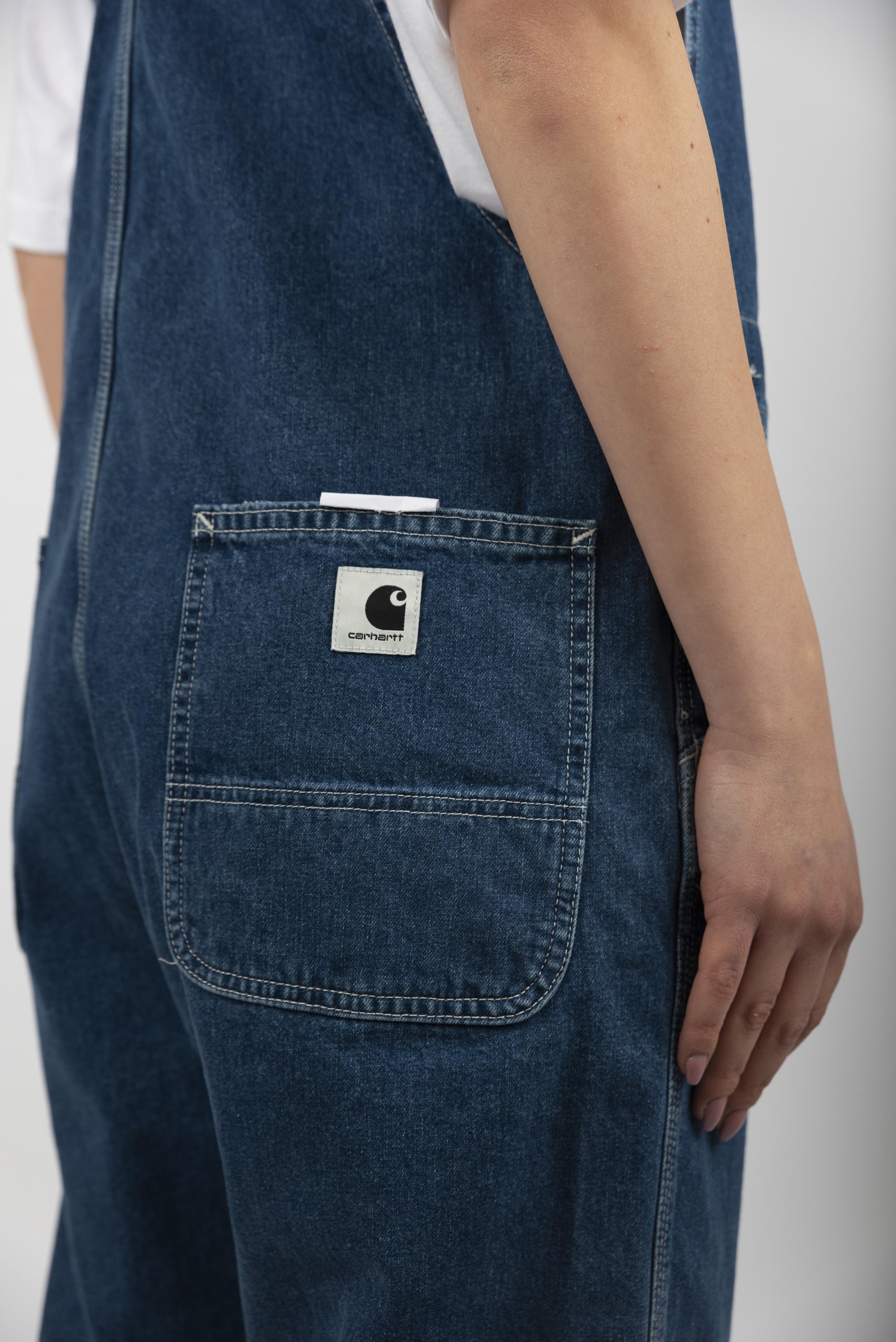 Salopette Women's Bib Overall Straight blue stone washed  I033018 0106 CARHARTT WIP 