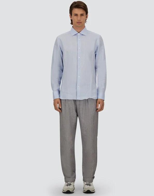 Pantaloni in summer linen PT000190U17158 9410 HERNO 