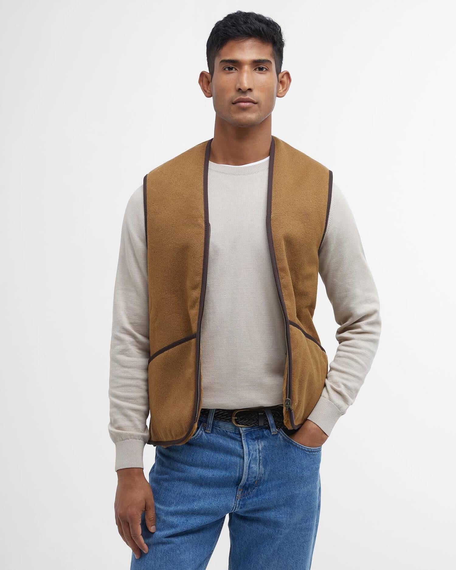 Gilet/fodera in pile caldo con cerniera MLI0004 BR31 BARBOUR 