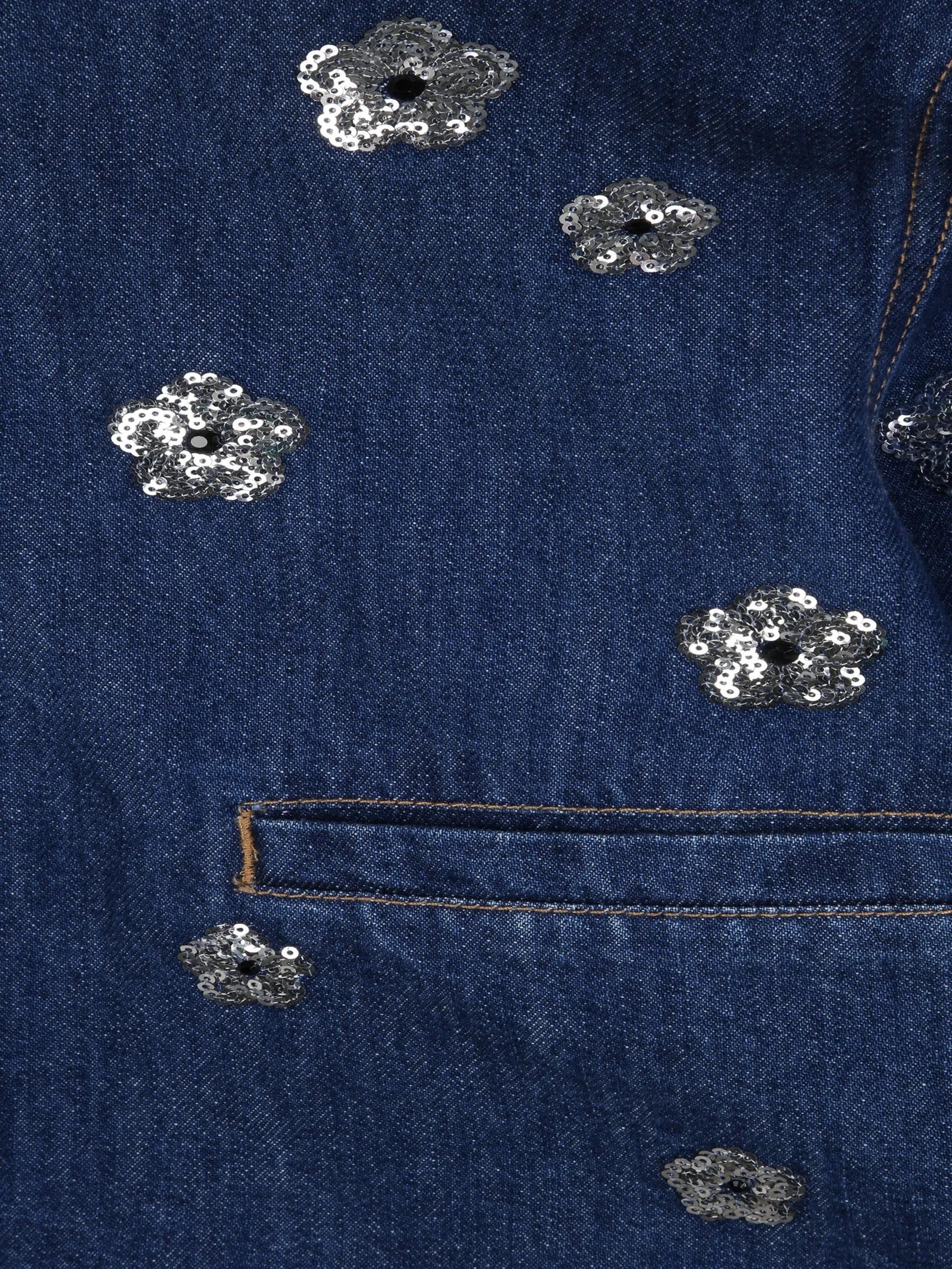 Giacca in denim con motivo floreale W60750 Z10A MARC JACOBS 