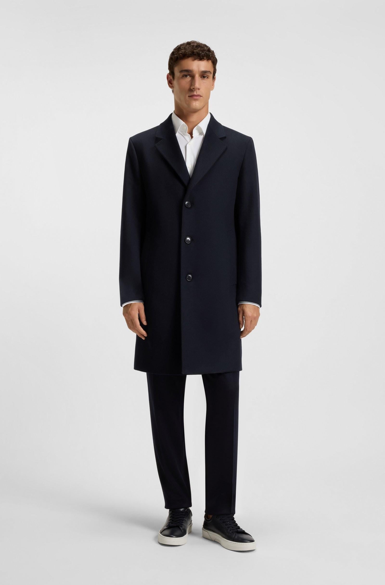 Cappotto regular fit in lana e cashmere con gilet interno rimovibile 50551085 404 BOSS 