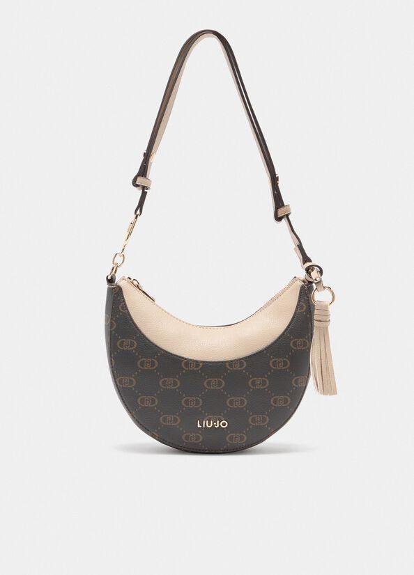 Borsa hobo media con logo AF5251E0053 51308 LIU JO ACCESSORIES 
