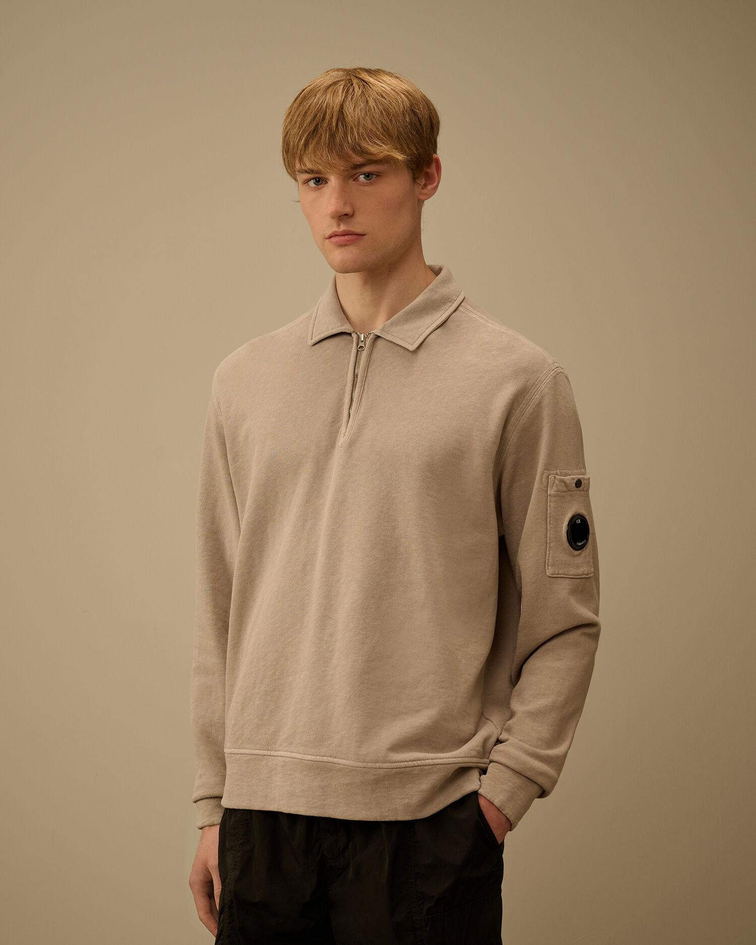 Malfilè Fleece Lens Half Zip Sweatshirt 20CMSS208A 904 C.P. COMPANY 