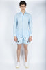 Camicia Cuba in lino azzurro