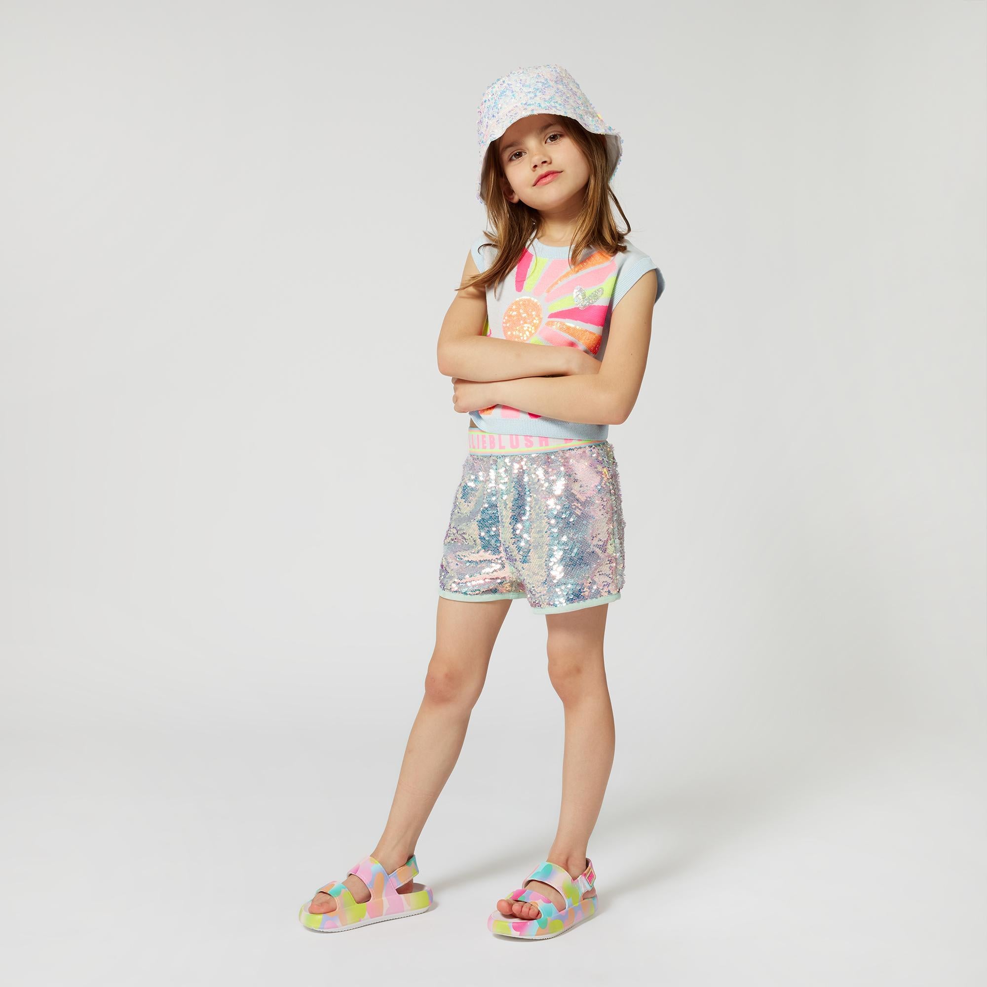 Shorts con paillettes U20902 74A BILLIEBLUSH 