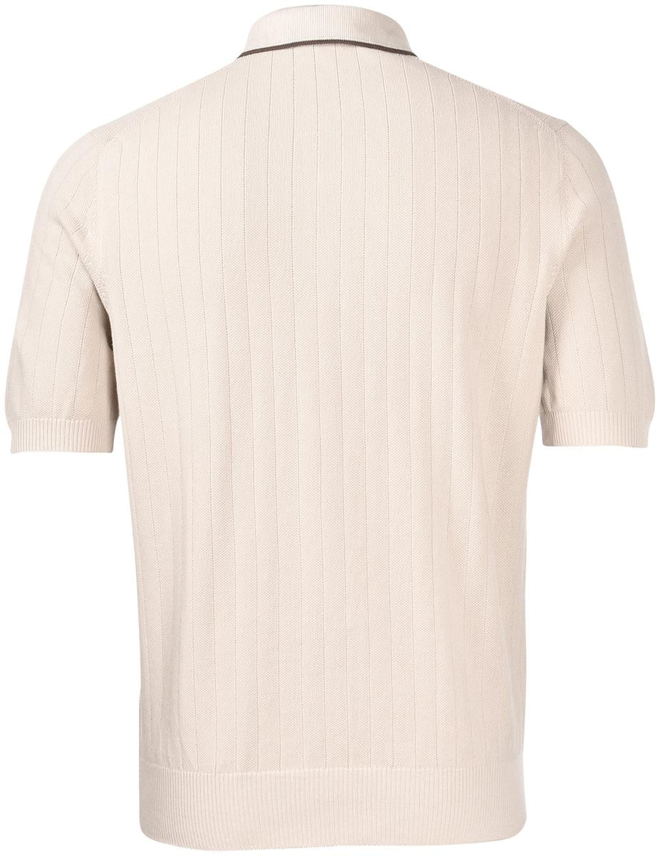 Polo in maglia a coste organic cotton beige 57170/18047 012 GRAN SASSO 