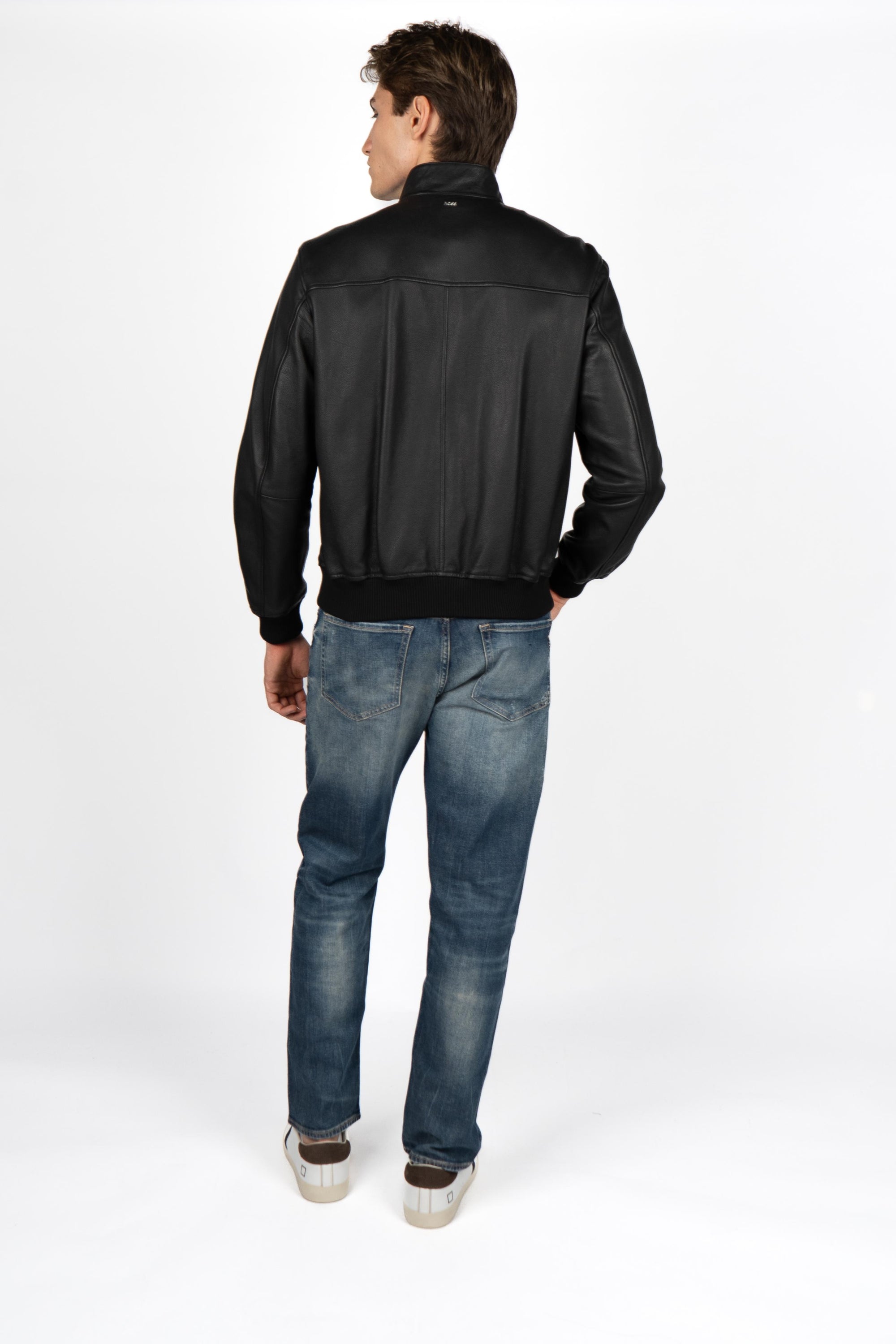 Giacca Biker in pelle 50543899 001 BOSS 