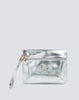 Laminated clutch bag with logo