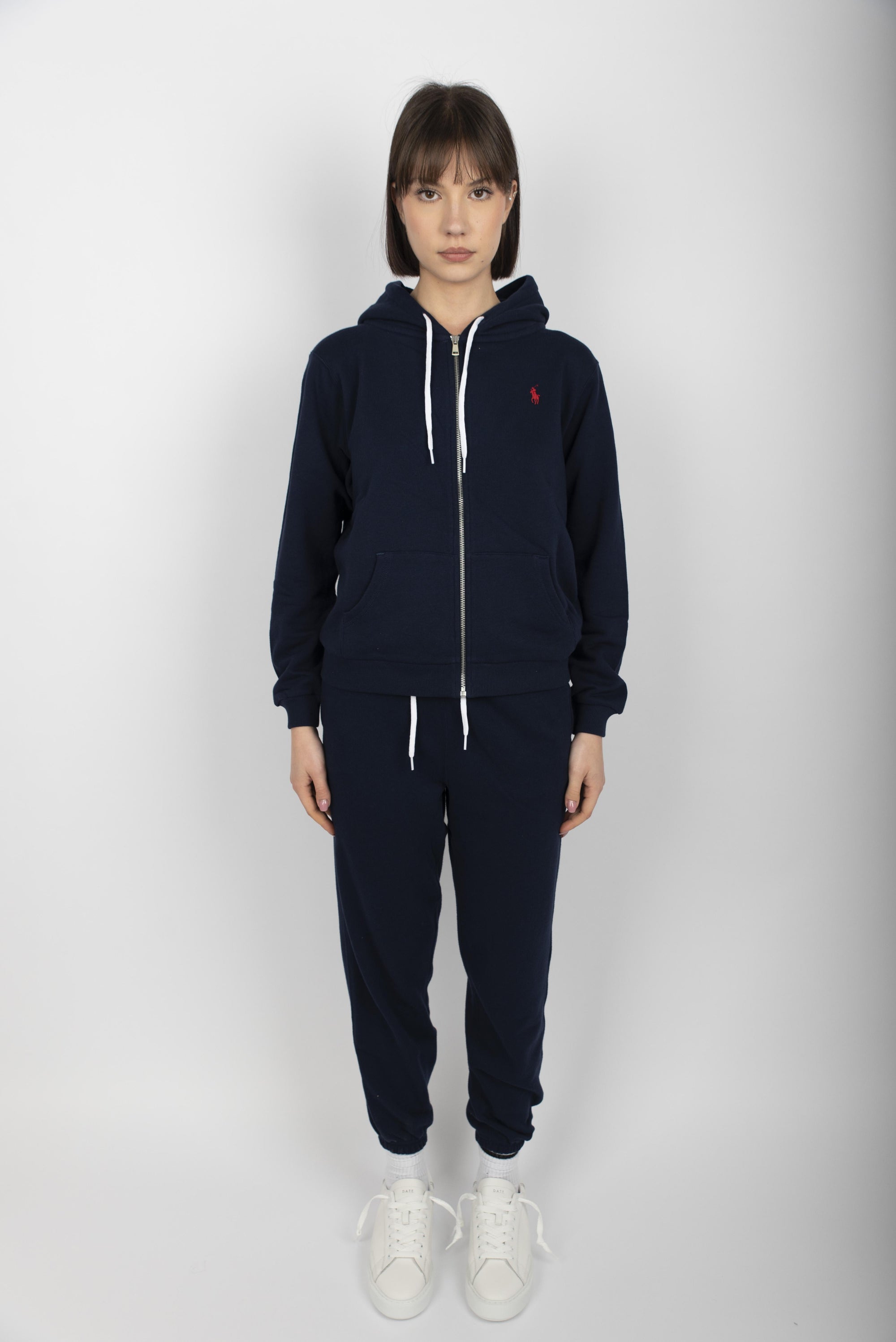 Felpa con cappuccio e cerniera blu navy crociera 211935584 009 POLO RALPH LAUREN 