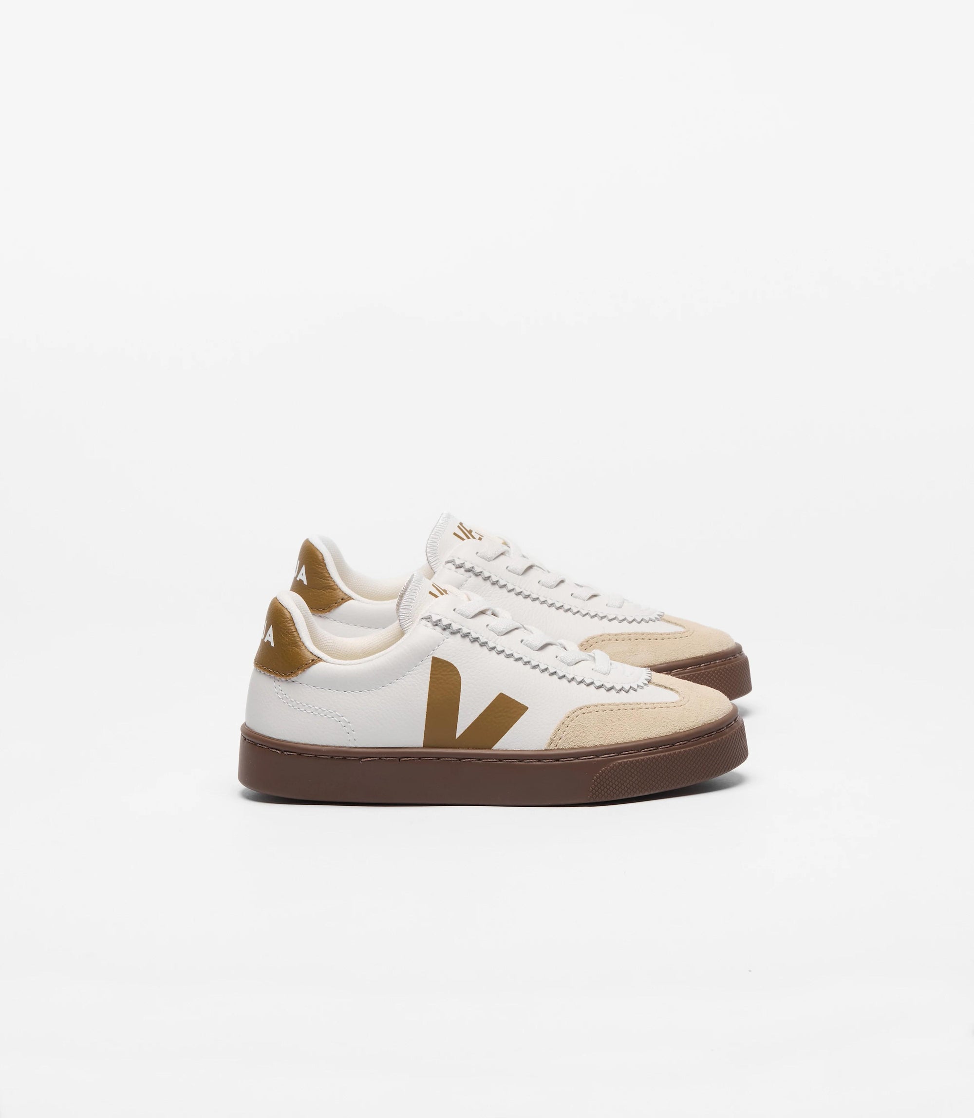 Volley Elastic Laces Leather White Almond Bark SY2021 566C VEJA 