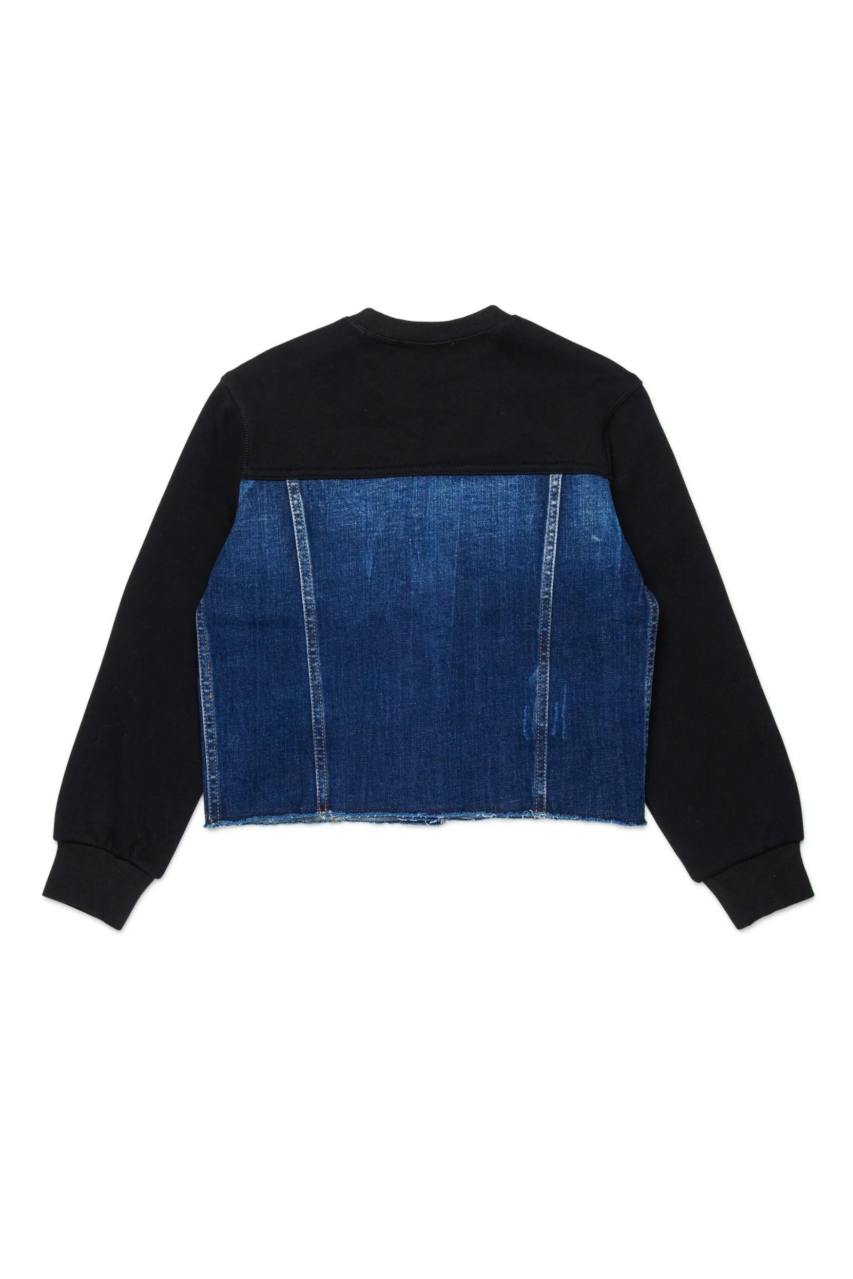 Felpa con busto in denim DQ3007D0AEZ DQ01 DSQUARED2 