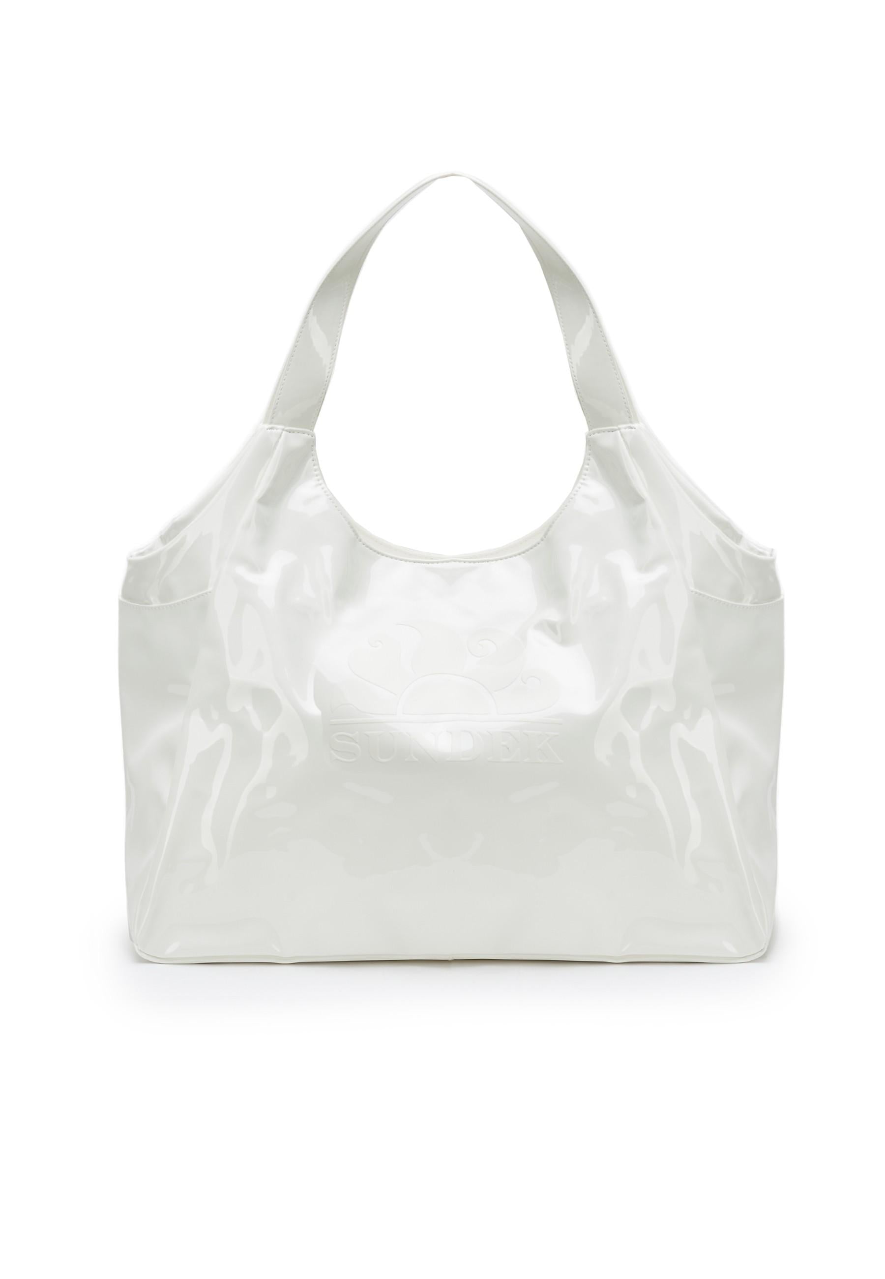 Borsa shopper laminata con logo AW417ABPV400 00601 SUNDEK 
