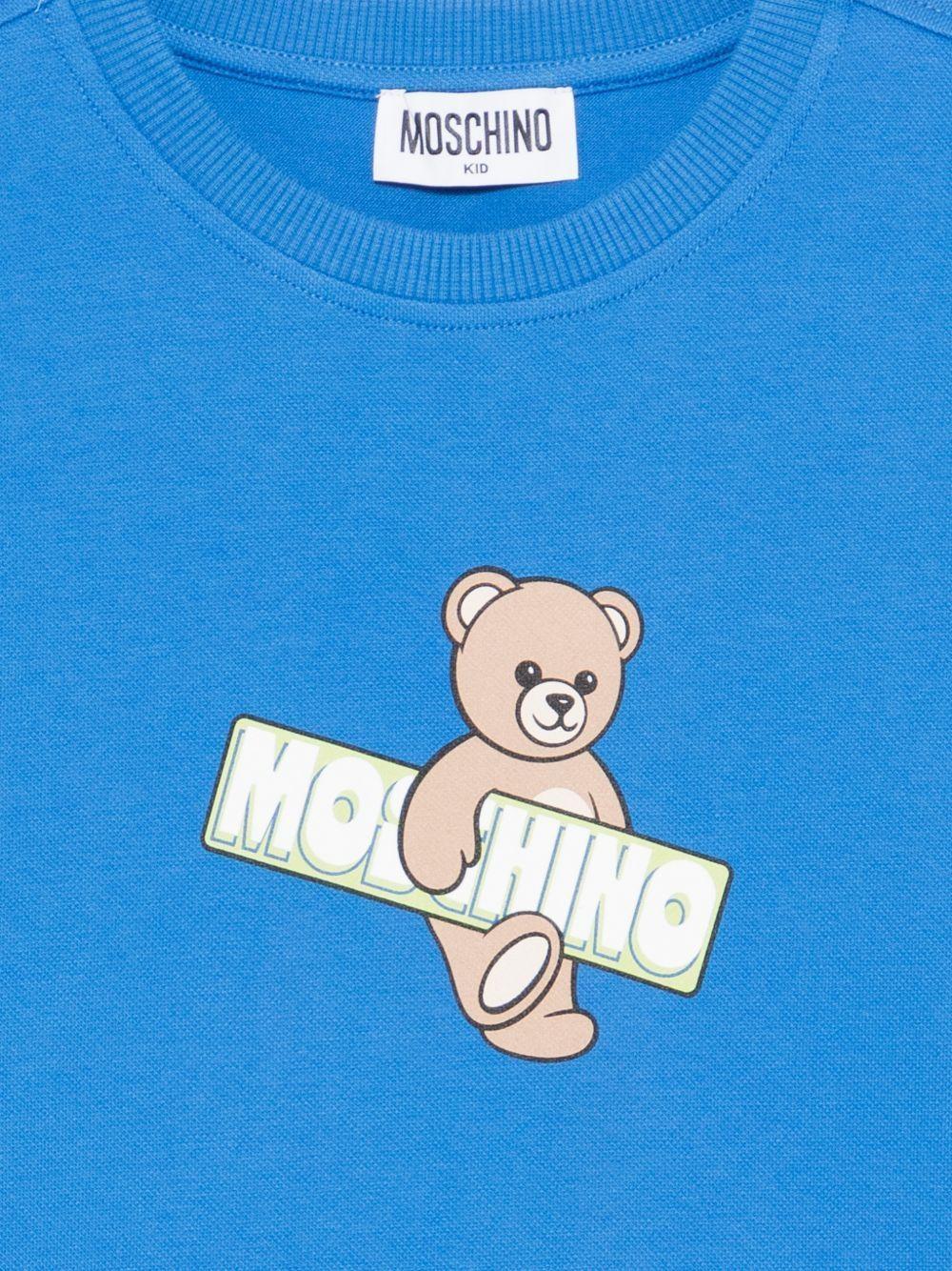 T-shirt con stampa Teddy Bear sul davanti HYM03SLFA07 40630 MOSCHINO KID 