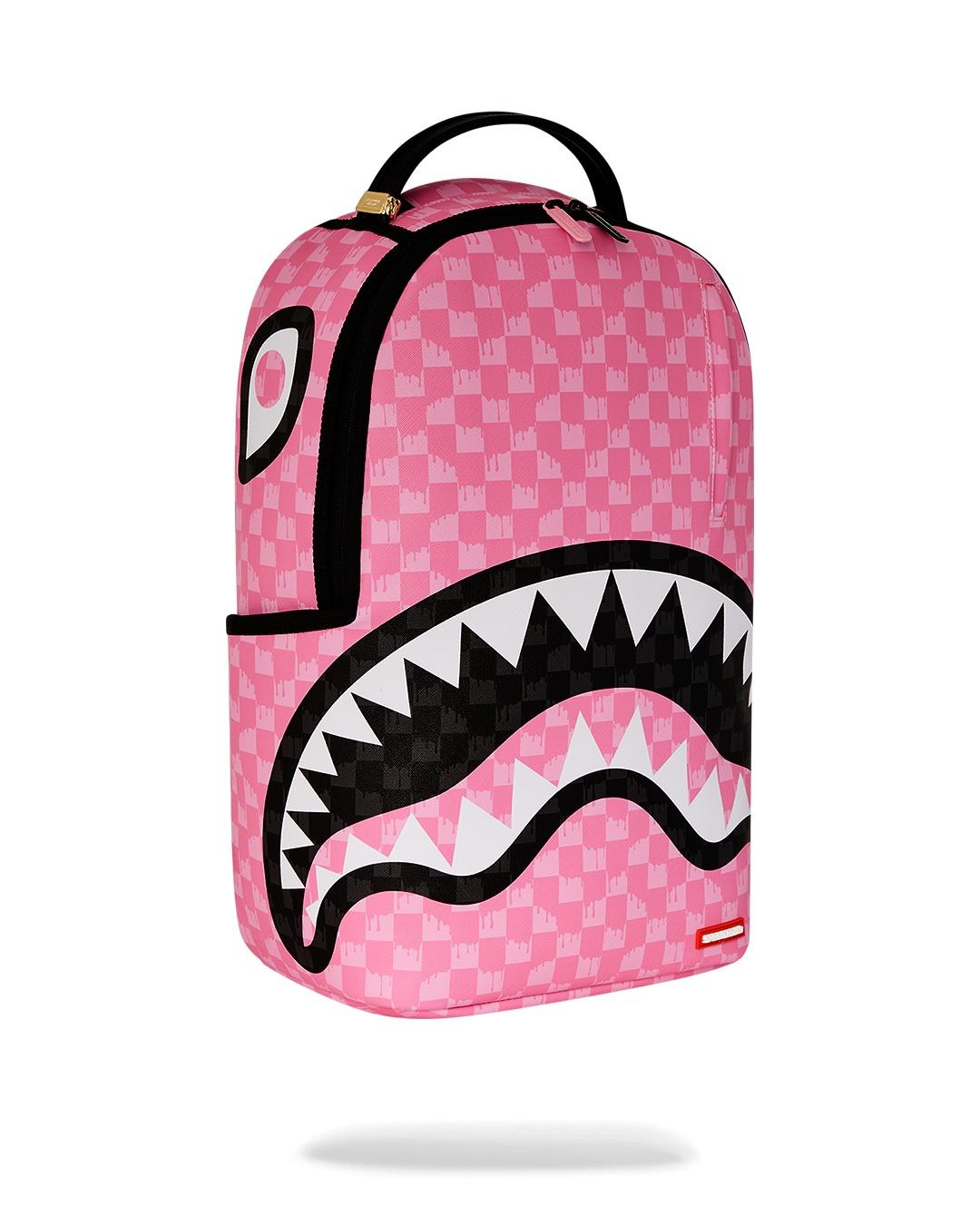 Zaino pink and black drip check 910B7694 NSZ SPRAYGROUND 