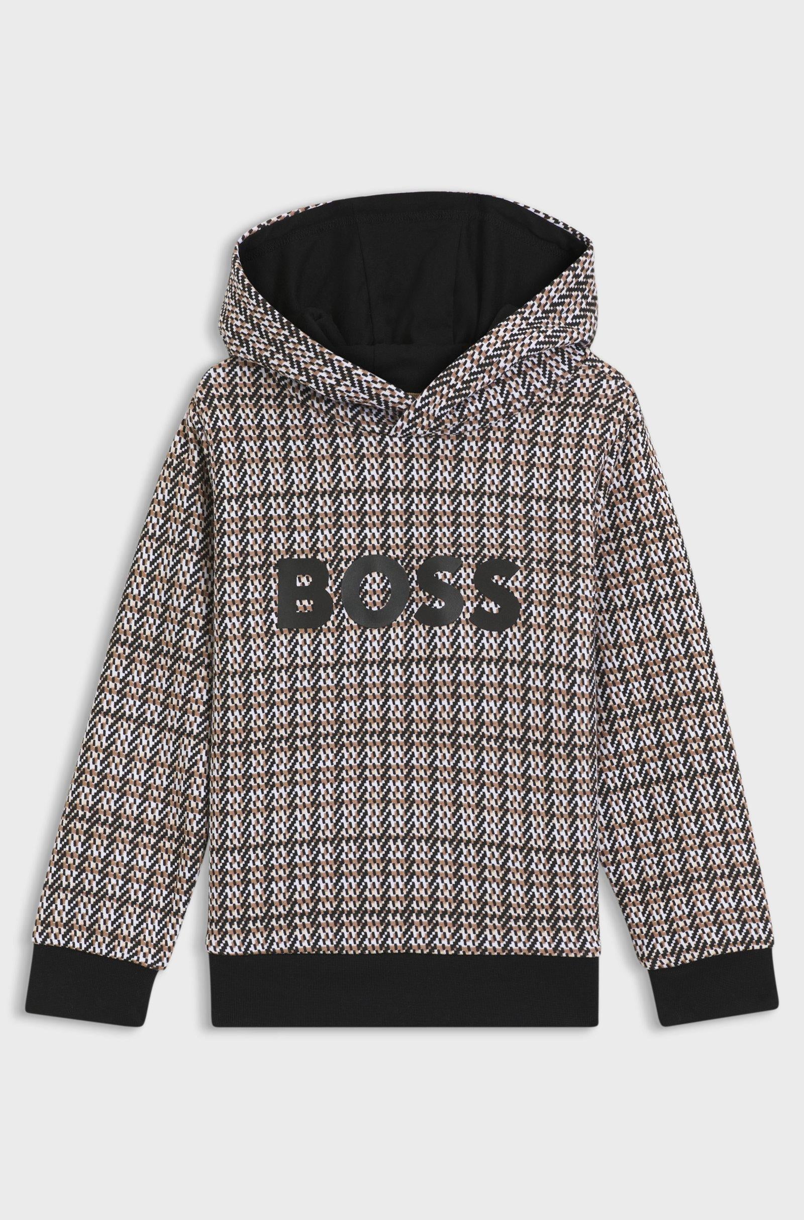 Felpa con cappuccio in pile J52357 09BA BOSS 