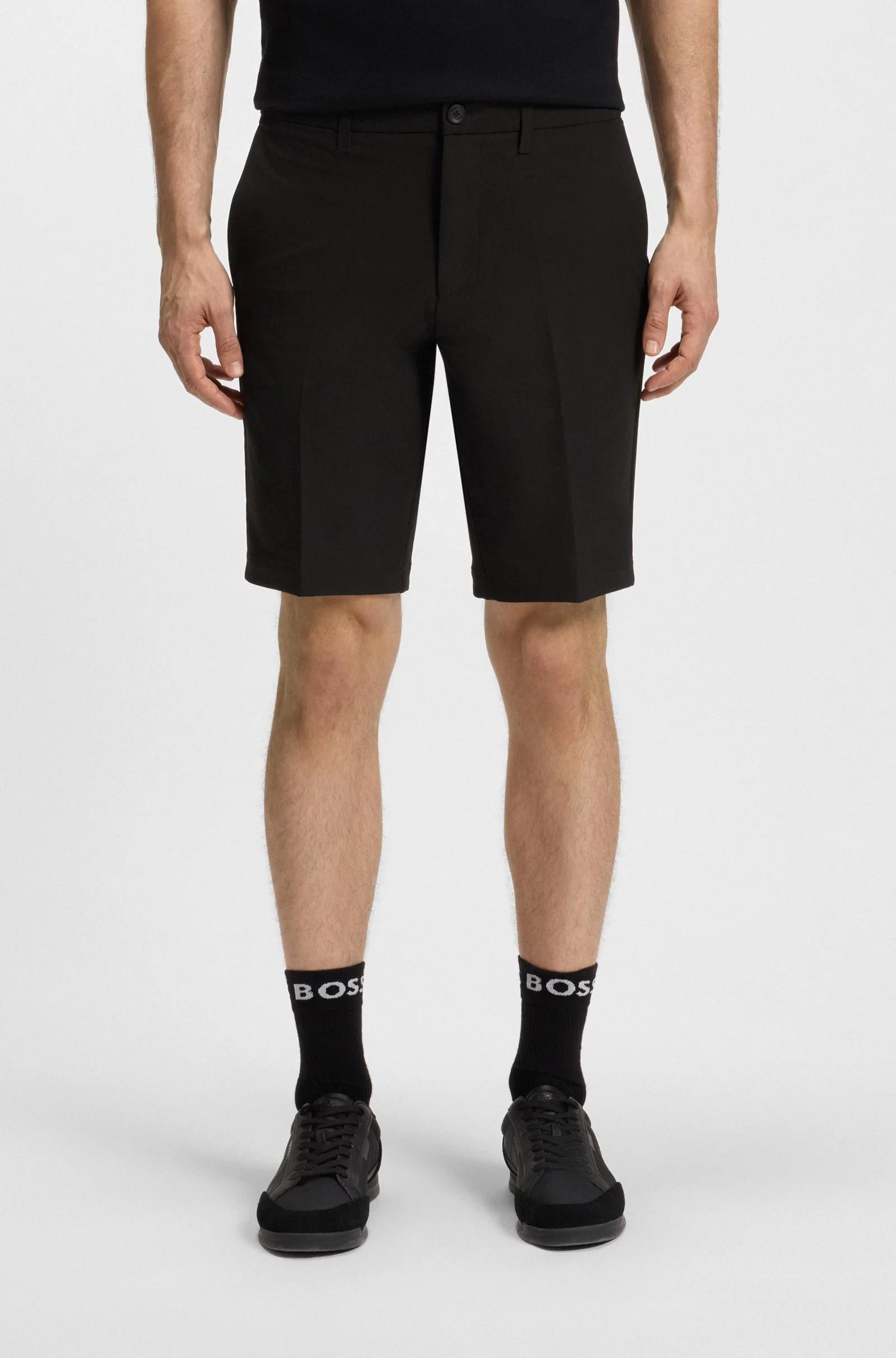 Bermuda slim fit in tessuto elasticizzato idrorepellente 50540337 001 BOSS 