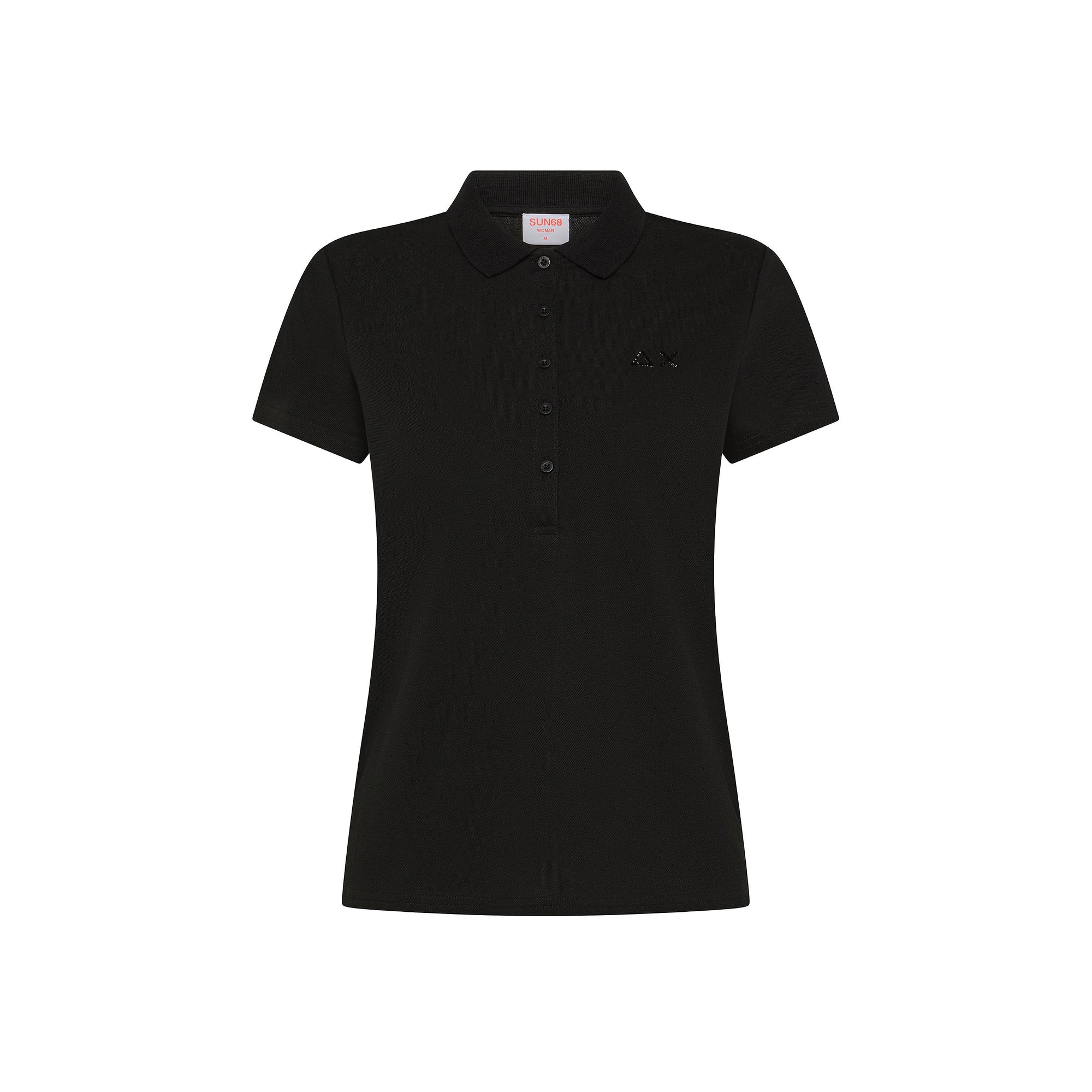 Polo con logo strass A35201 11 SUN68 