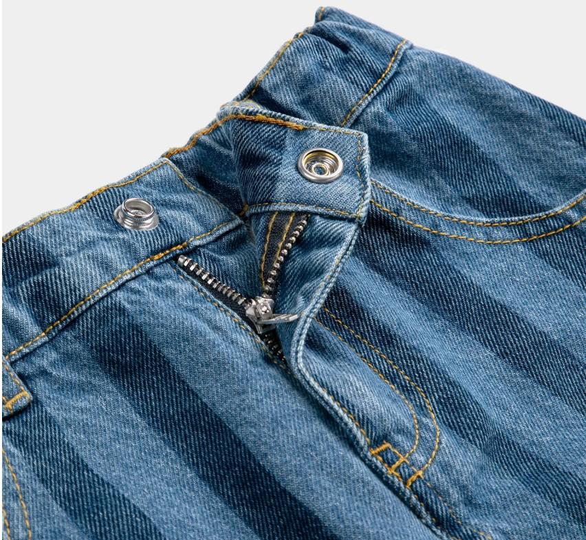 Gonna denim a righe pickles the dog B126AC080 411 BOBO CHOSES 