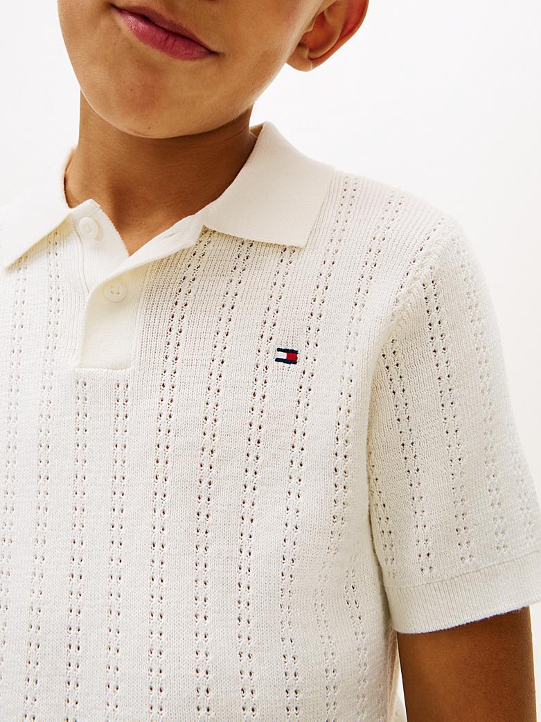 Polo in maglia traforata KB0KB10251J YA8 TOMMY HILFIGER 