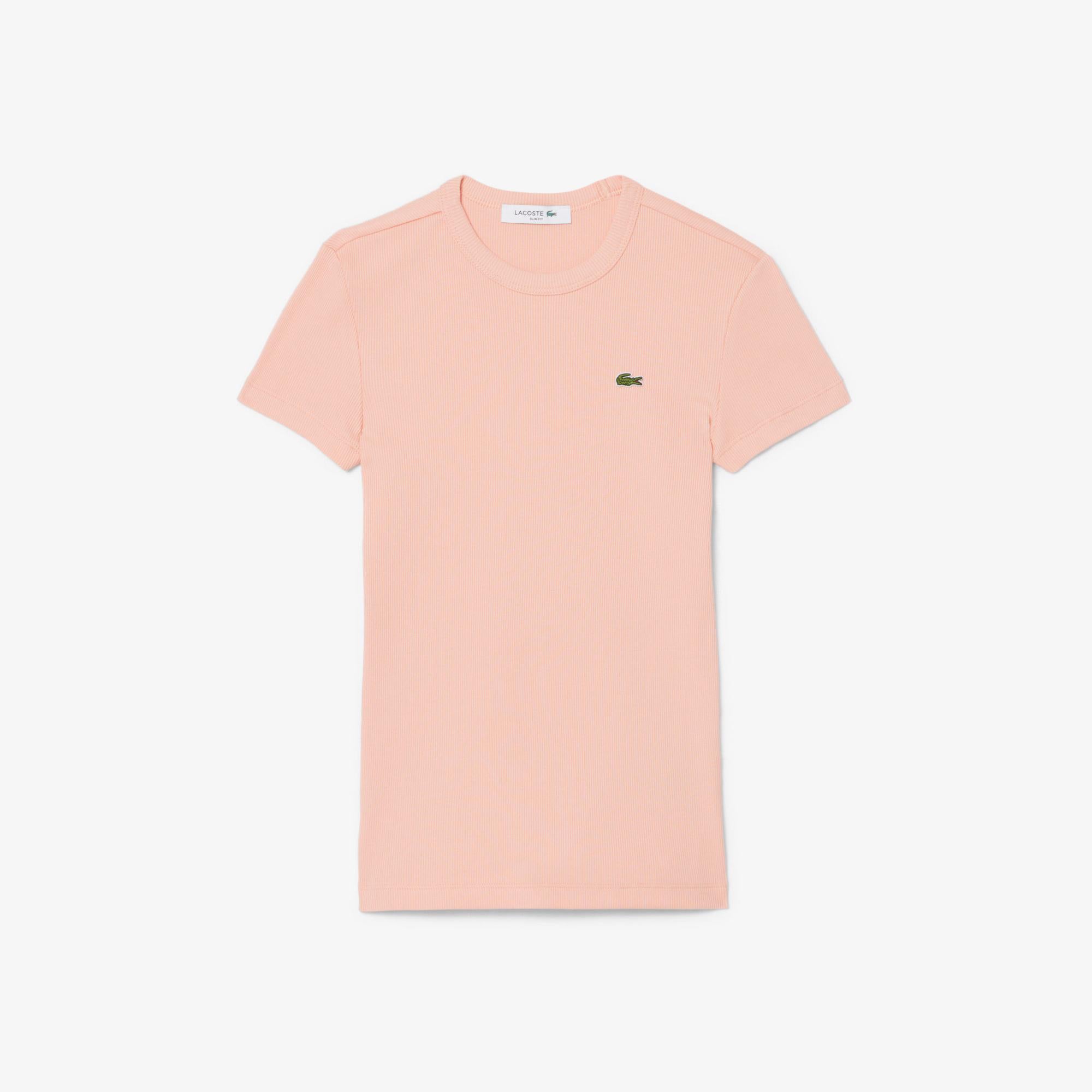 T-shirt in cotone a costine slim fit TF5538 UI2 LACOSTE 